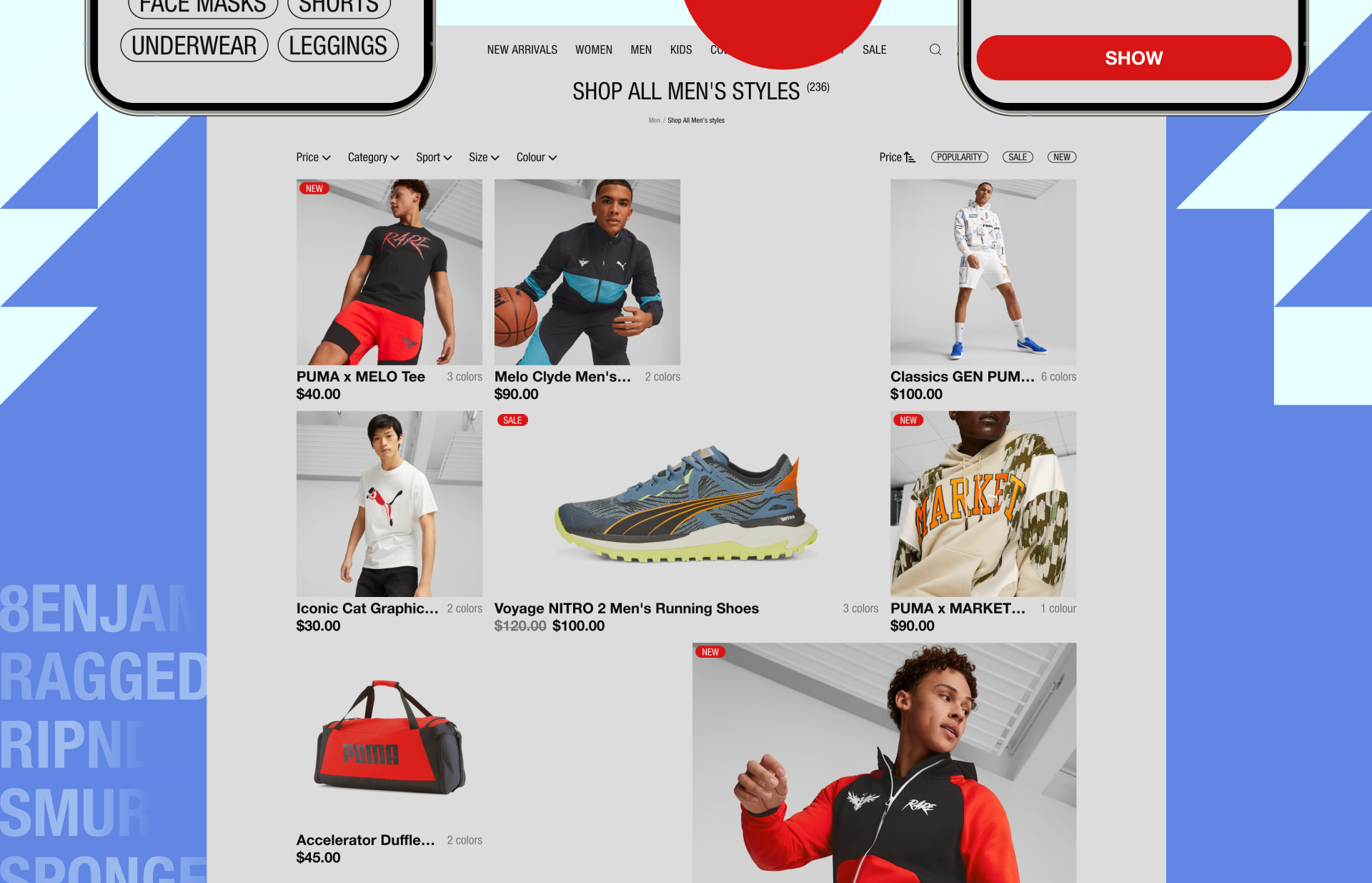 Puma website redesign concept — Изображение №5 — Интерфейсы, Маркетинг на Dprofile