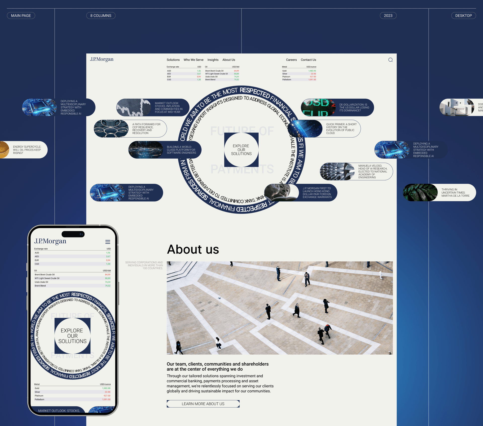 JP Morgan website redesign concept — Изображение №2 — Интерфейсы, Брендинг на Dprofile