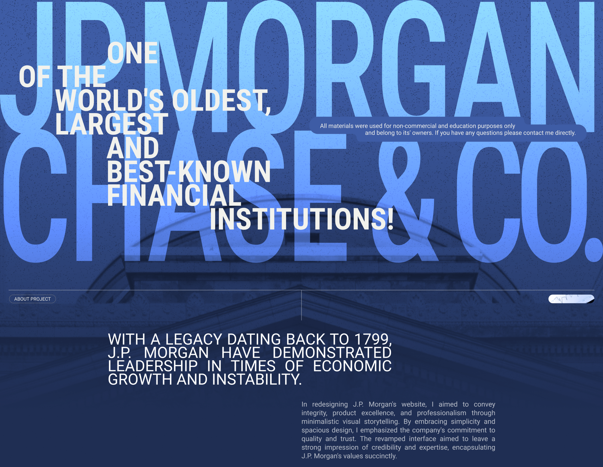JP Morgan website redesign concept — Изображение №1 — Интерфейсы, Брендинг на Dprofile
