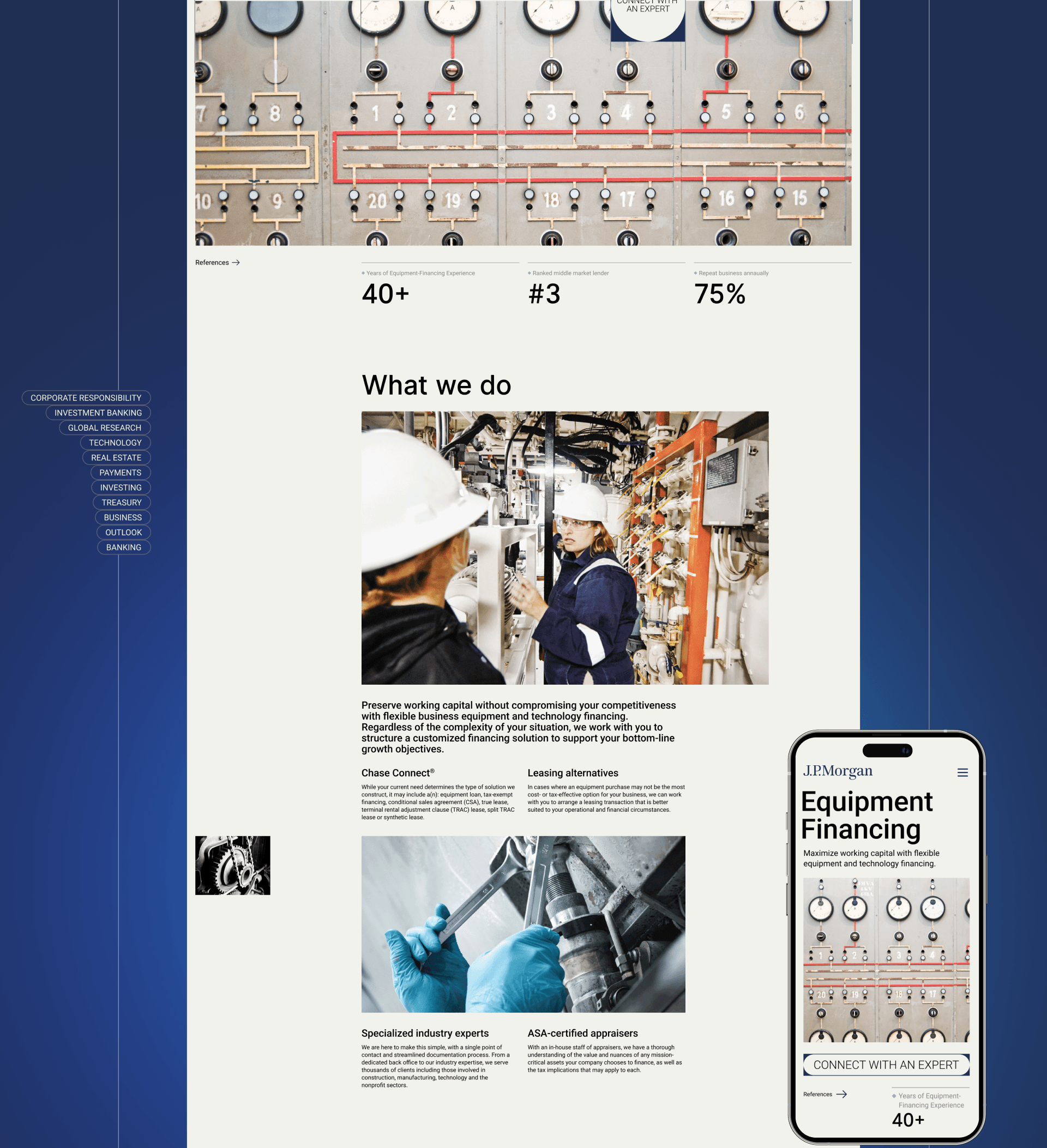 JP Morgan website redesign concept — Изображение №9 — Интерфейсы, Брендинг на Dprofile