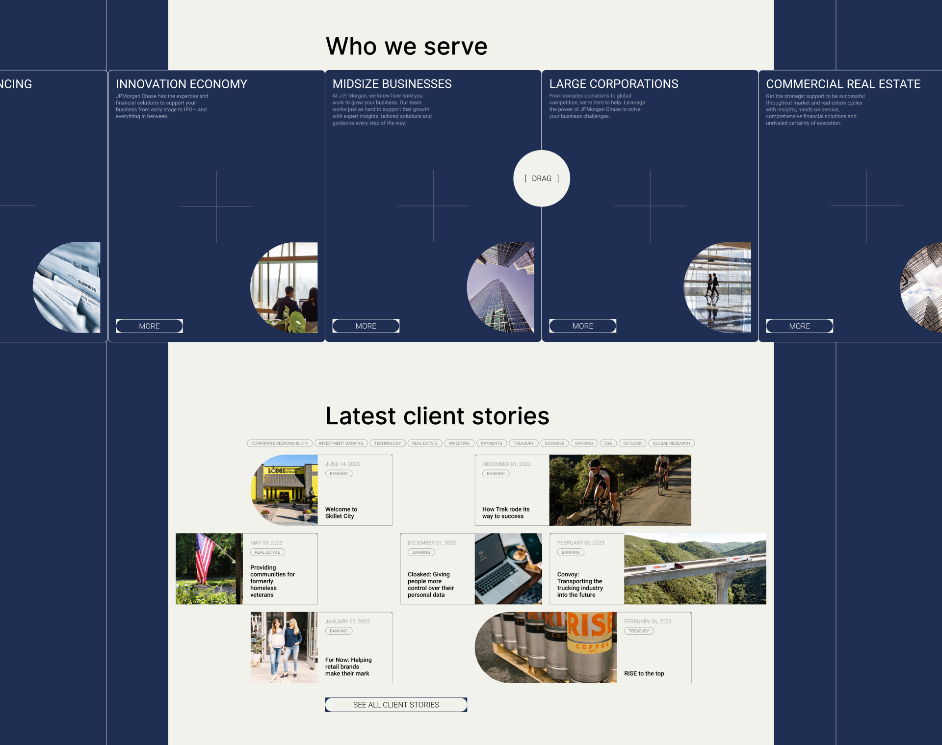 JP Morgan website redesign concept — Изображение №7 — Интерфейсы, Брендинг на Dprofile