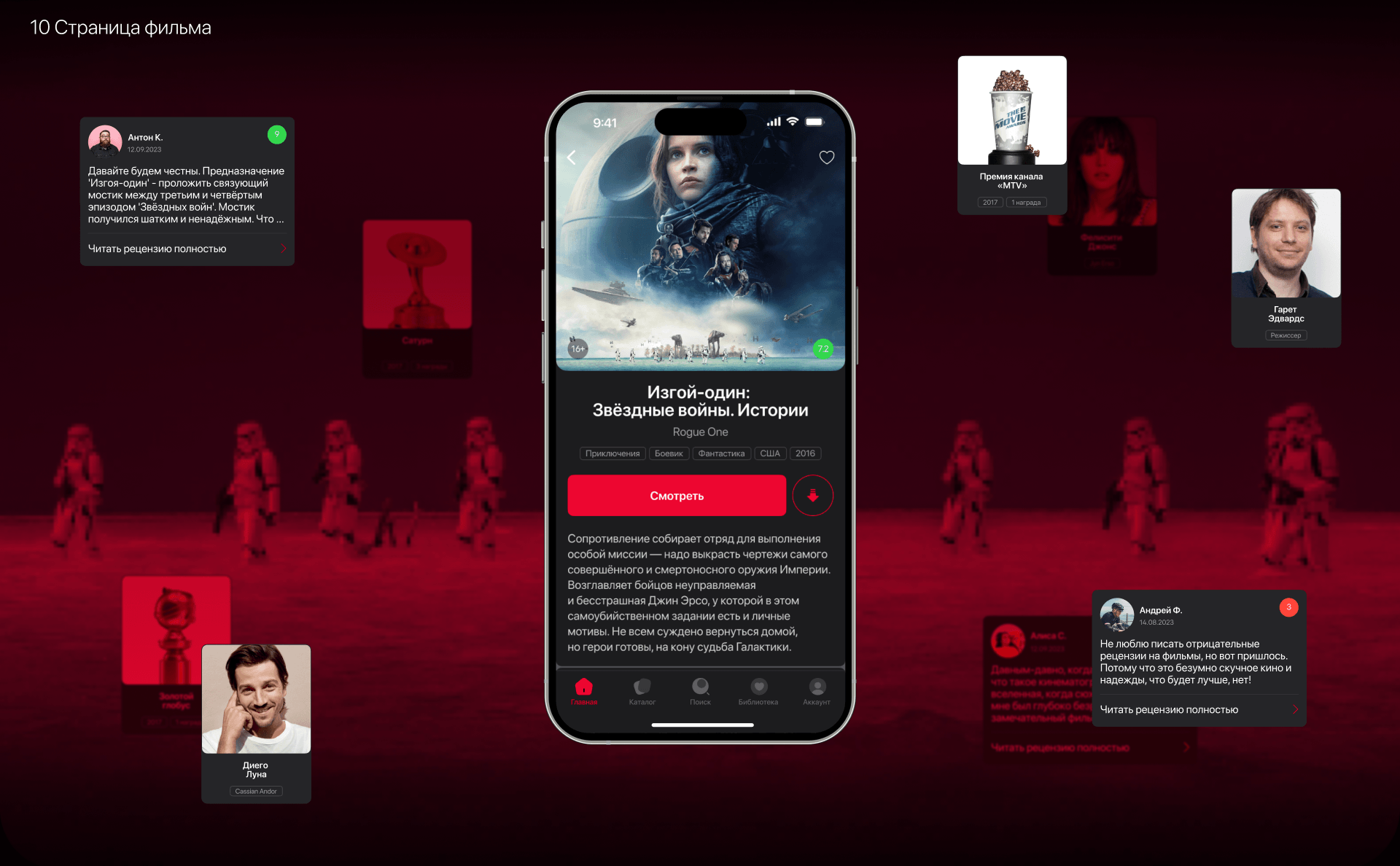 Online movie theater concept app — Изображение №12 — Интерфейсы, Брендинг на Dprofile