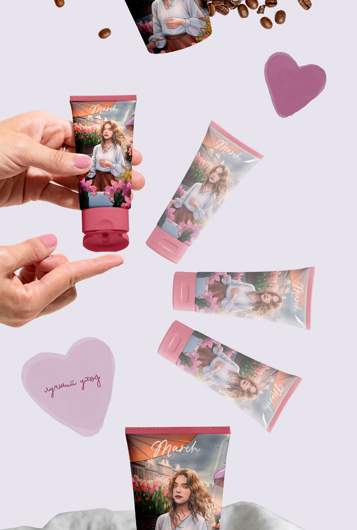 Дизайн с тюльпанами для упаковки и этикеток — Изображение №5 — Брендинг, Иллюстрация на Dprofile