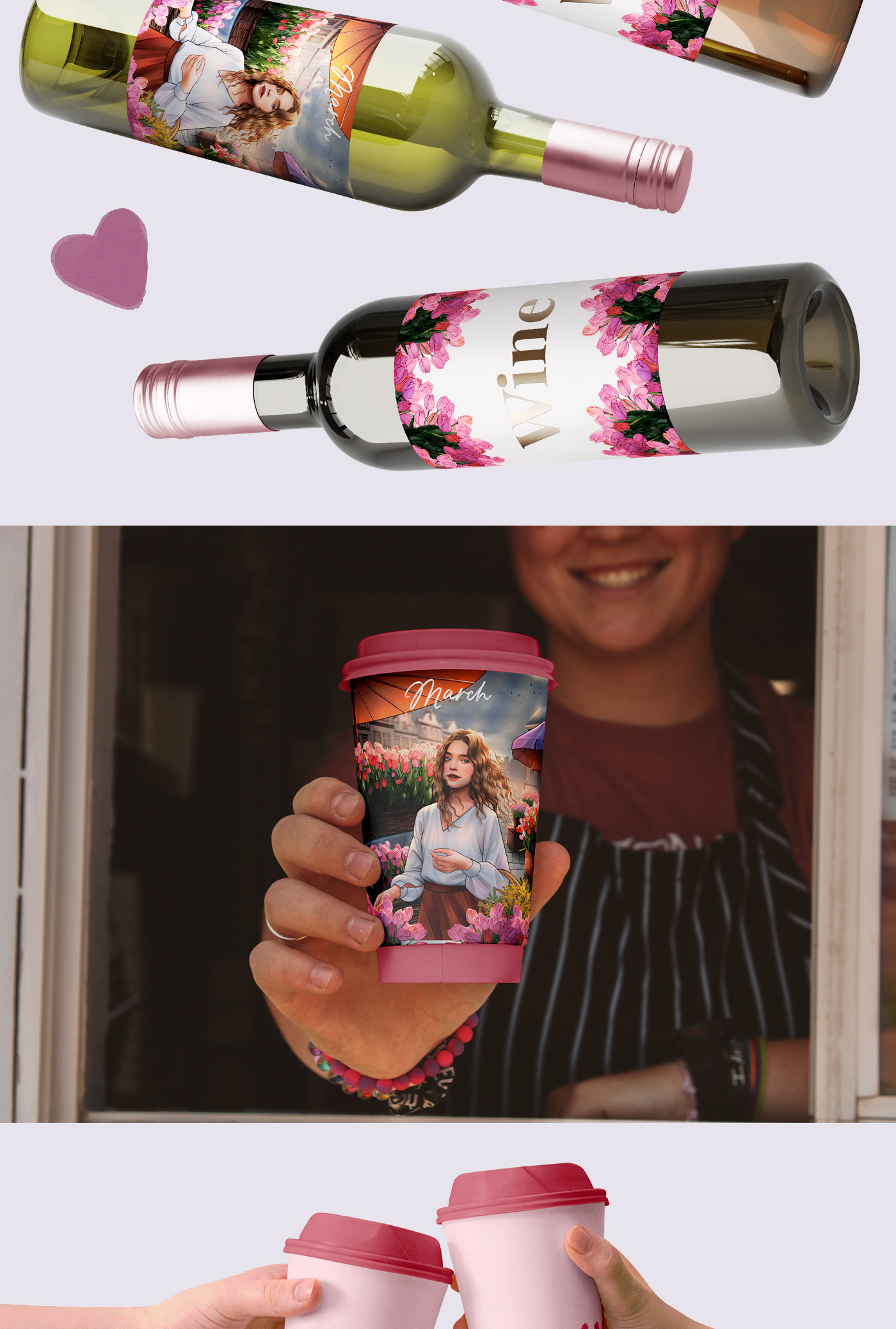 Дизайн с тюльпанами для упаковки и этикеток — Изображение №3 — Брендинг, Иллюстрация на Dprofile