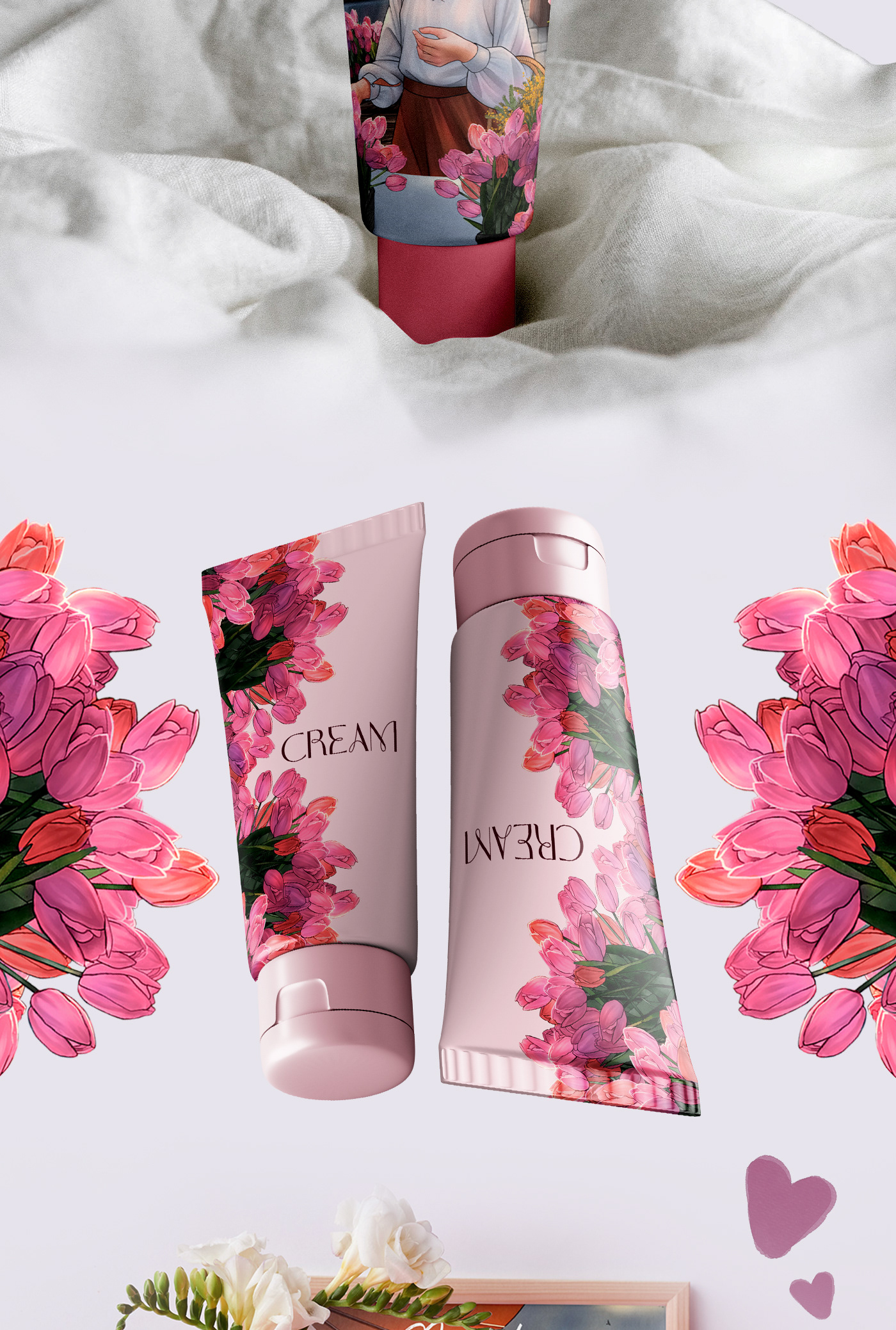 Дизайн с тюльпанами для упаковки и этикеток — Изображение №6 — Брендинг, Иллюстрация на Dprofile