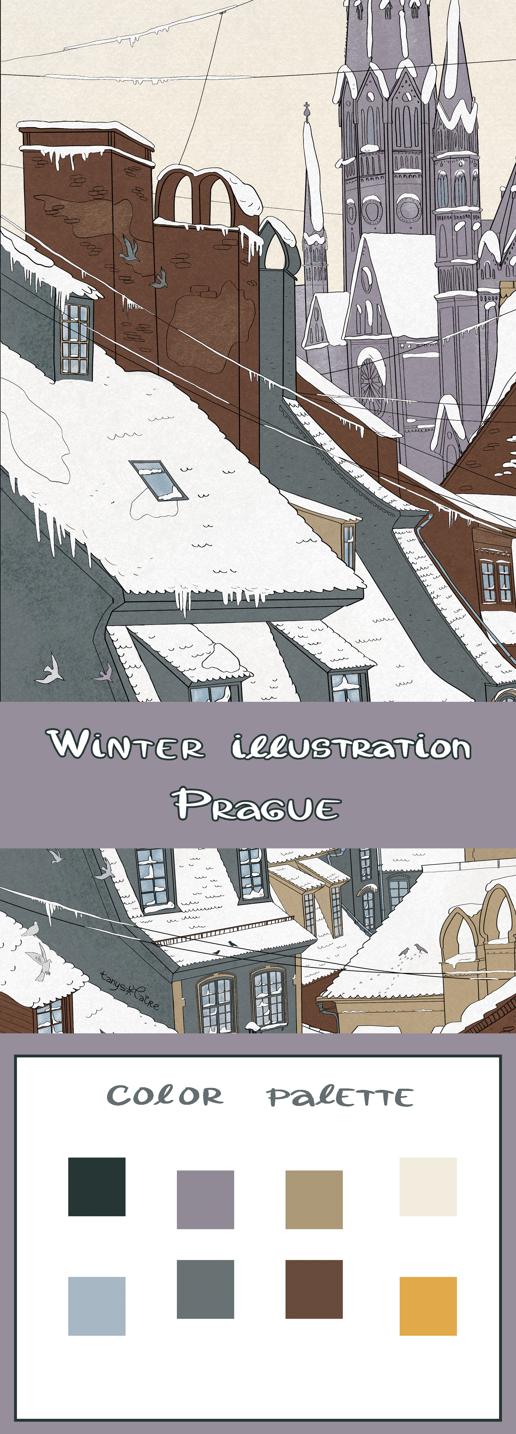 "Зимняя Прага" — Изображение №1 — Иллюстрация на Dprofile