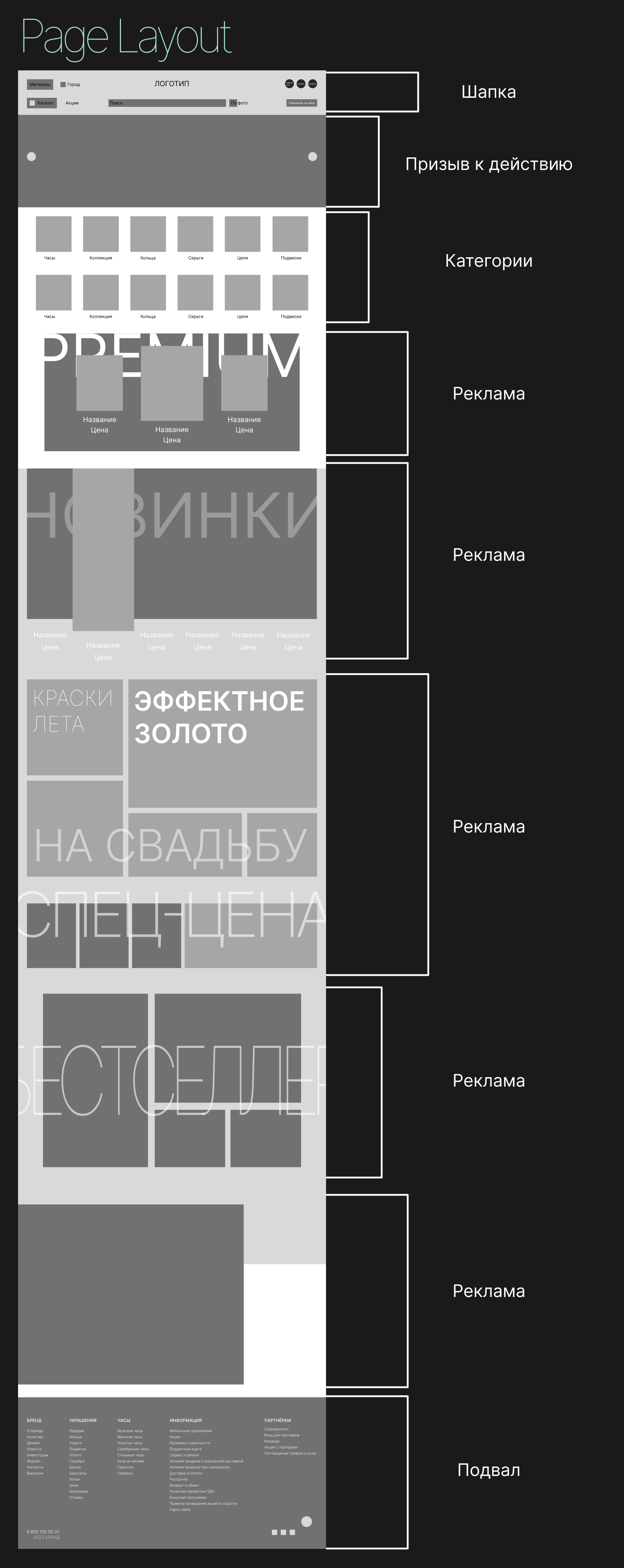 JEWELRY | Website | Web design — Изображение №4 — Интерфейсы, Брендинг на Dprofile