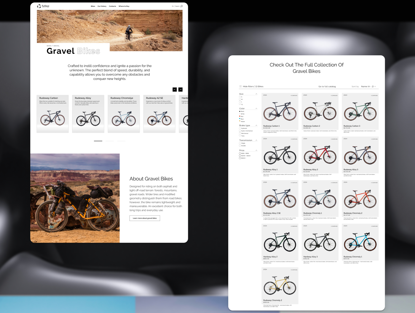 Outleap Bikes - Redesign Website — Изображение №7 — Интерфейсы на Dprofile