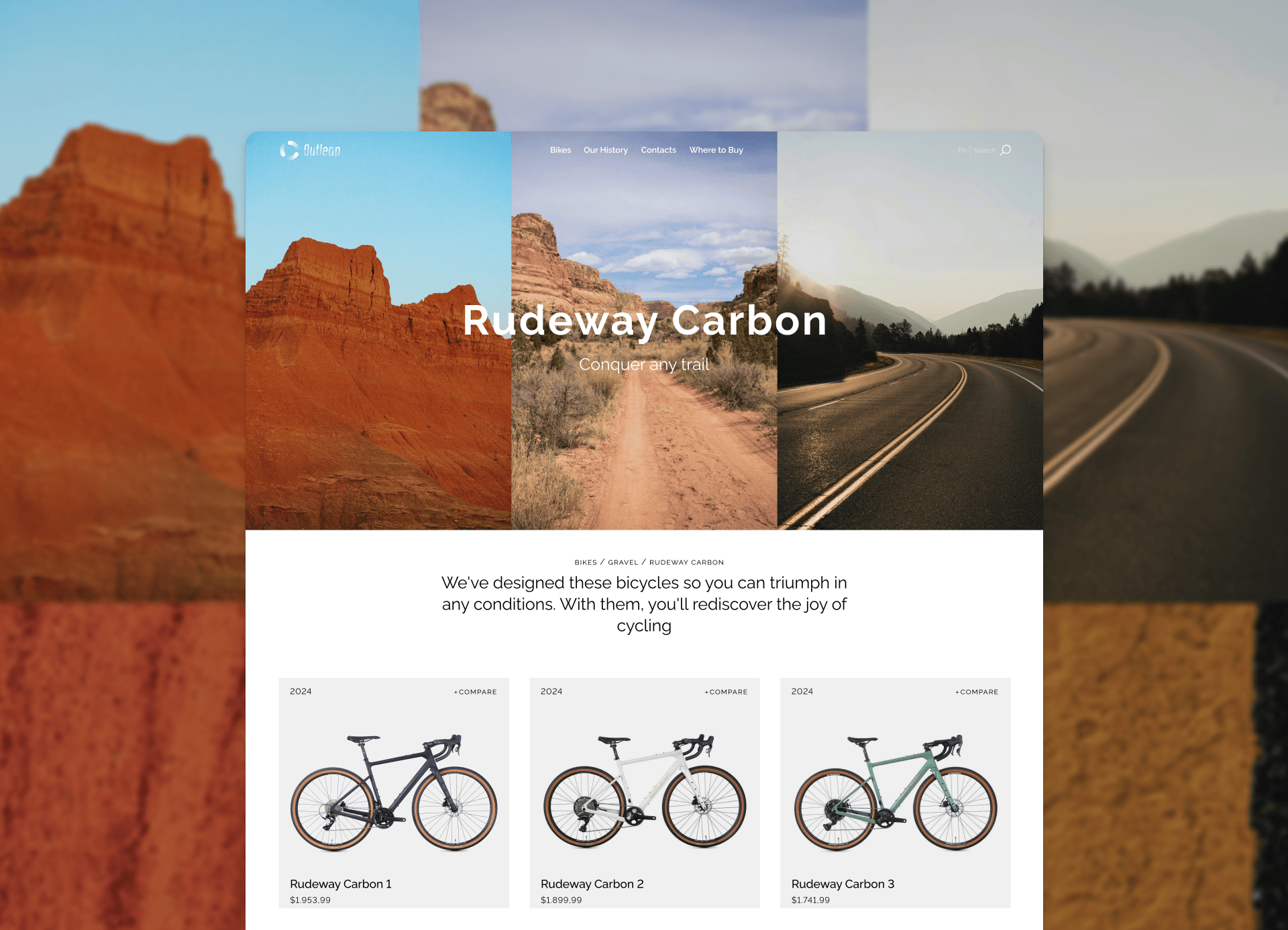 Outleap Bikes - Redesign Website — Изображение №8 — Интерфейсы на Dprofile
