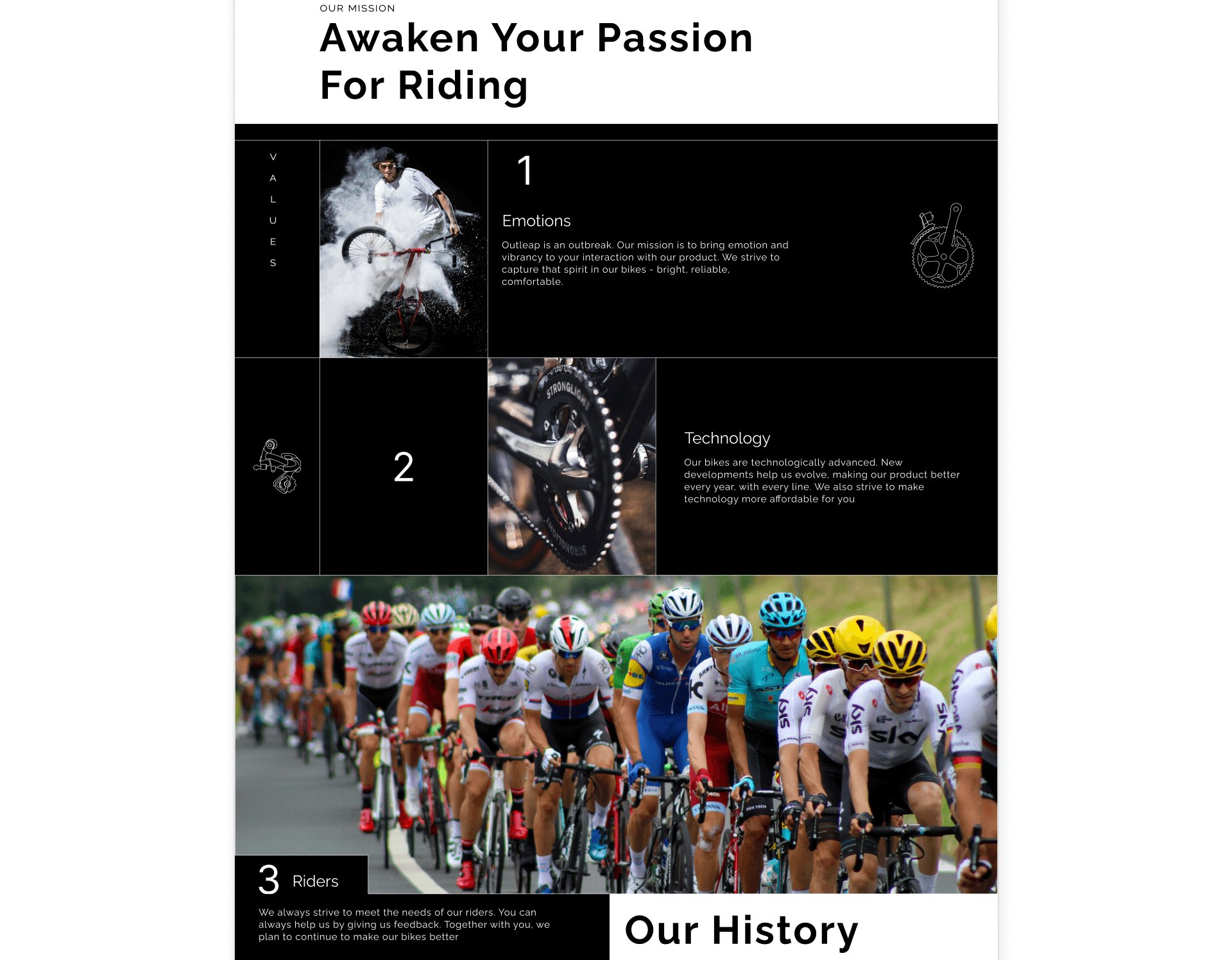 Outleap Bikes - Redesign Website — Изображение №4 — Интерфейсы на Dprofile