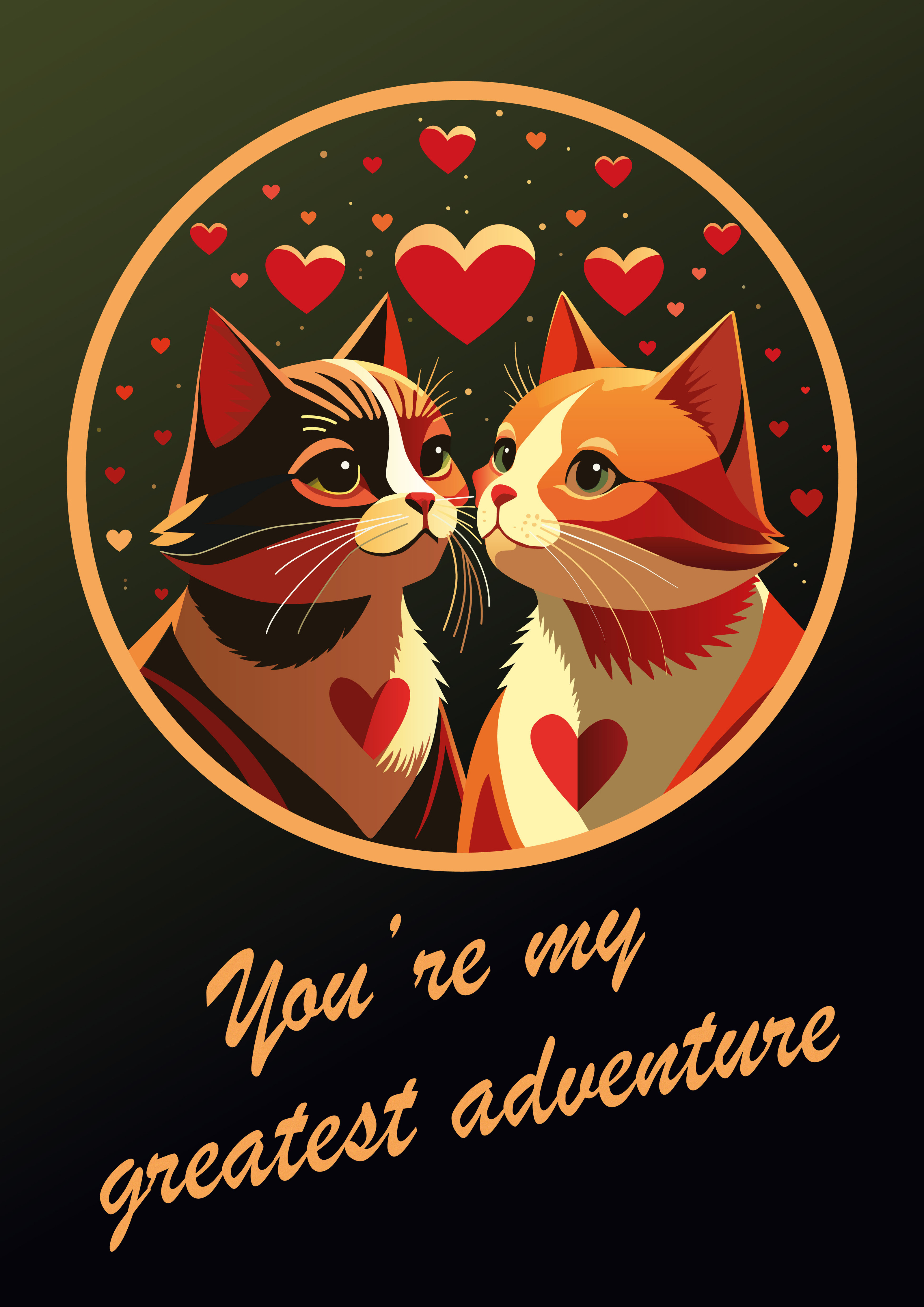 Velentine's Day kitties — Изображение №1 — Иллюстрация на Dprofile