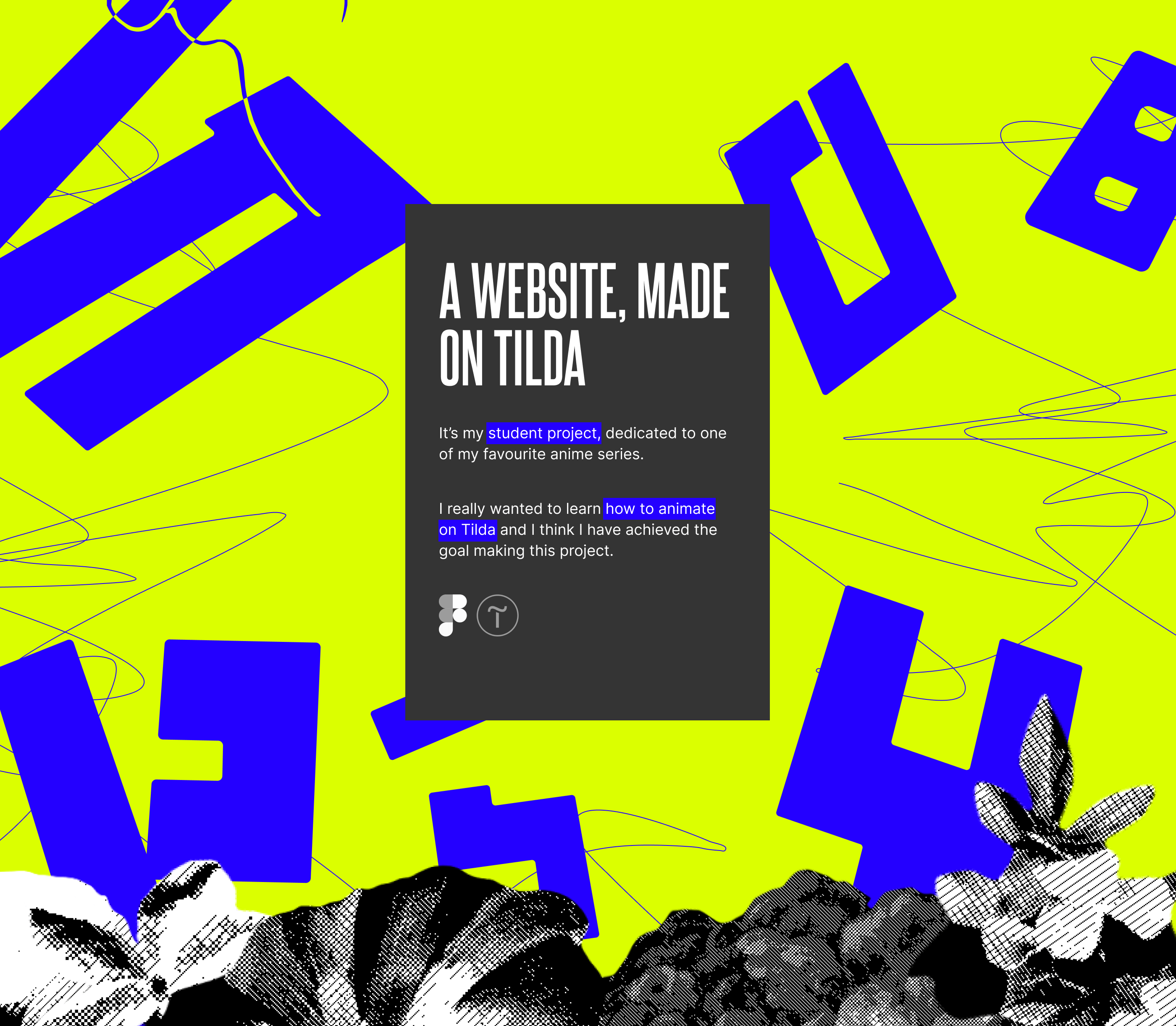Mob Psycho 100 | Creative animations website | Tilda — Изображение №2 — Интерфейсы, Анимация на Dprofile