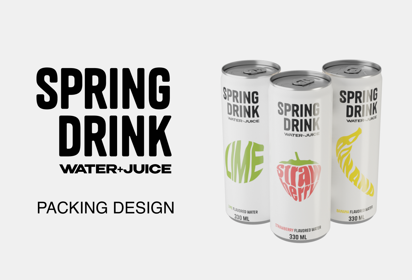 Дизайн упаковки для газировки Spring Drink — Изображение №1 — Брендинг, Иллюстрация на Dprofile