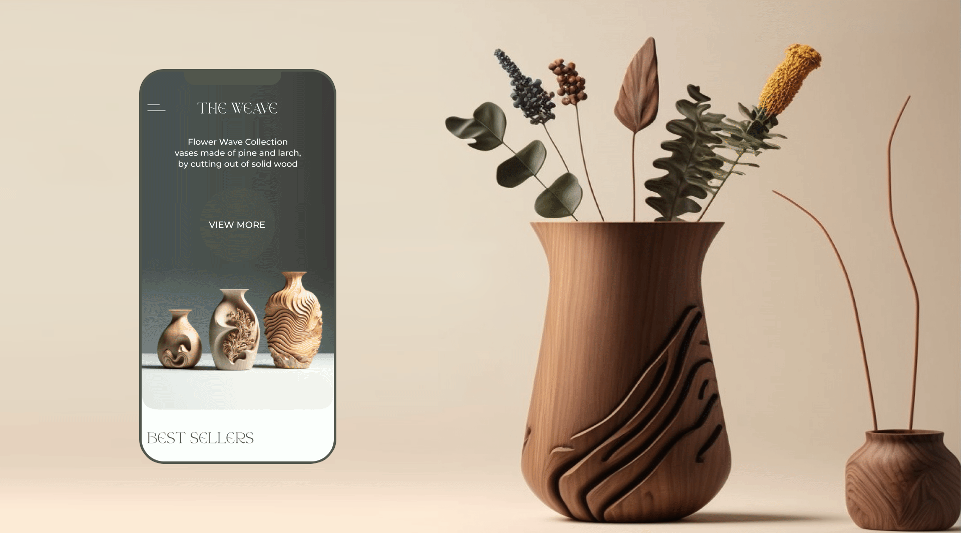 The WEAVE | website for handmade wooden artworks — Изображение №5 — Интерфейсы, Брендинг на Dprofile