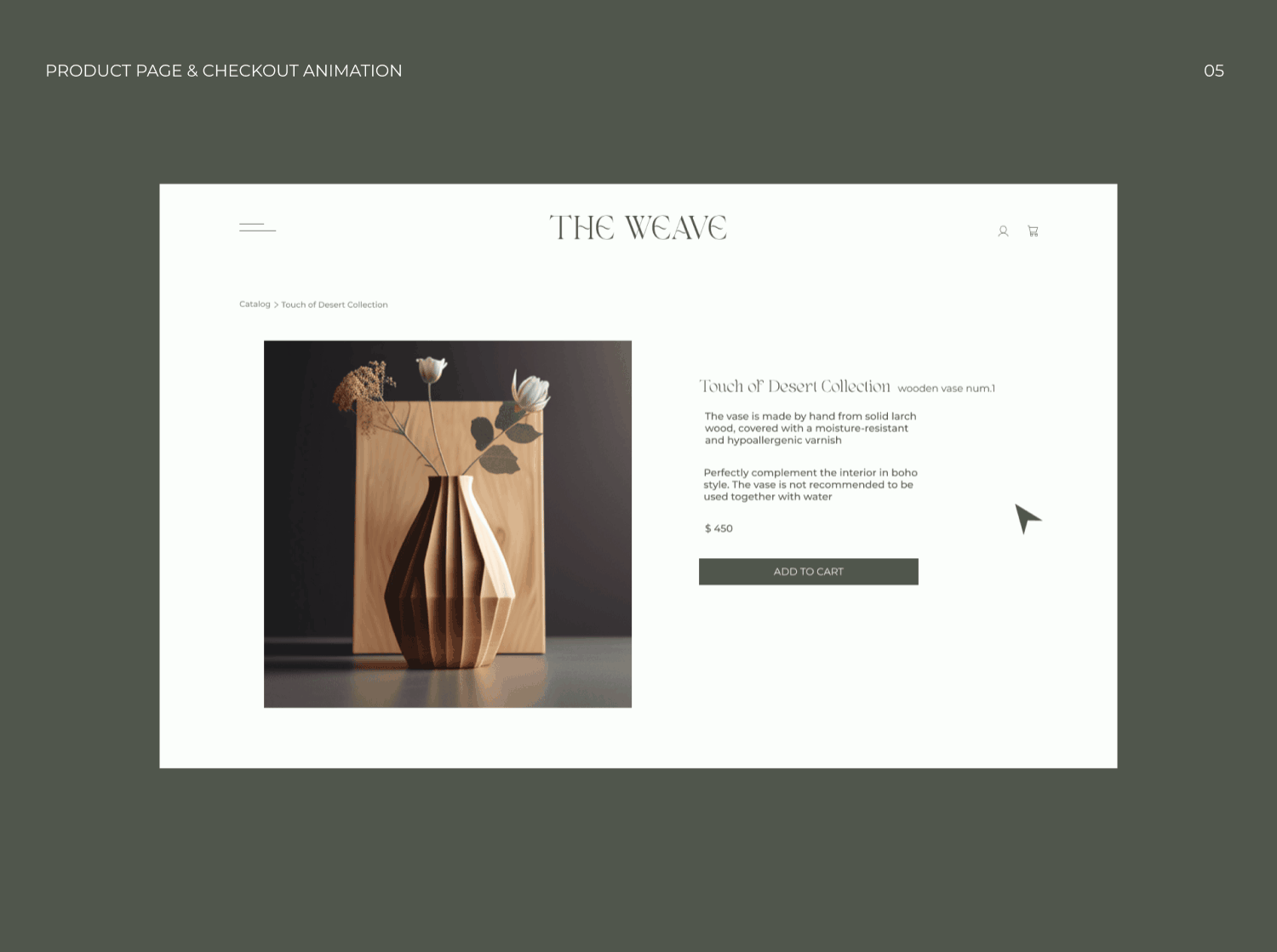 The WEAVE | website for handmade wooden artworks — Изображение №7 — Интерфейсы, Брендинг на Dprofile