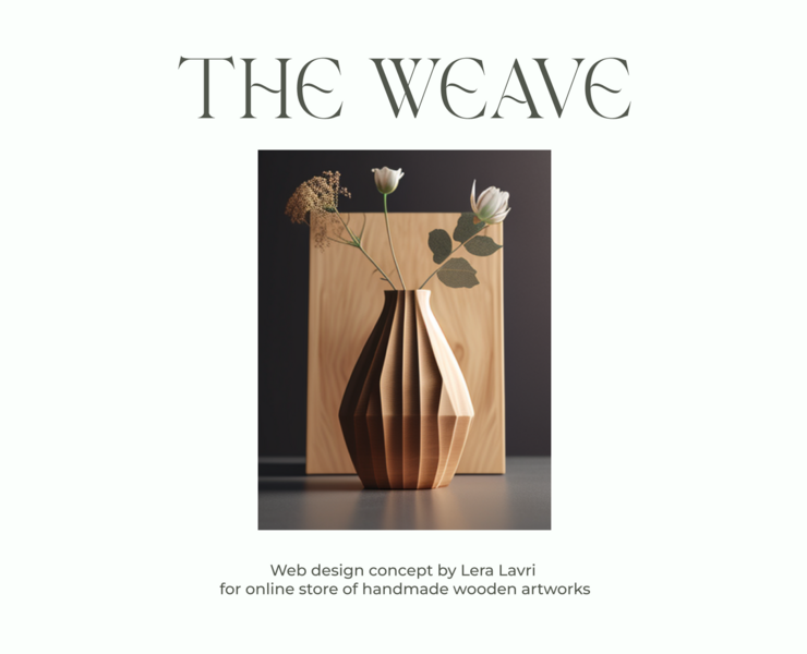 The WEAVE | website for handmade wooden artworks на Dprofile
