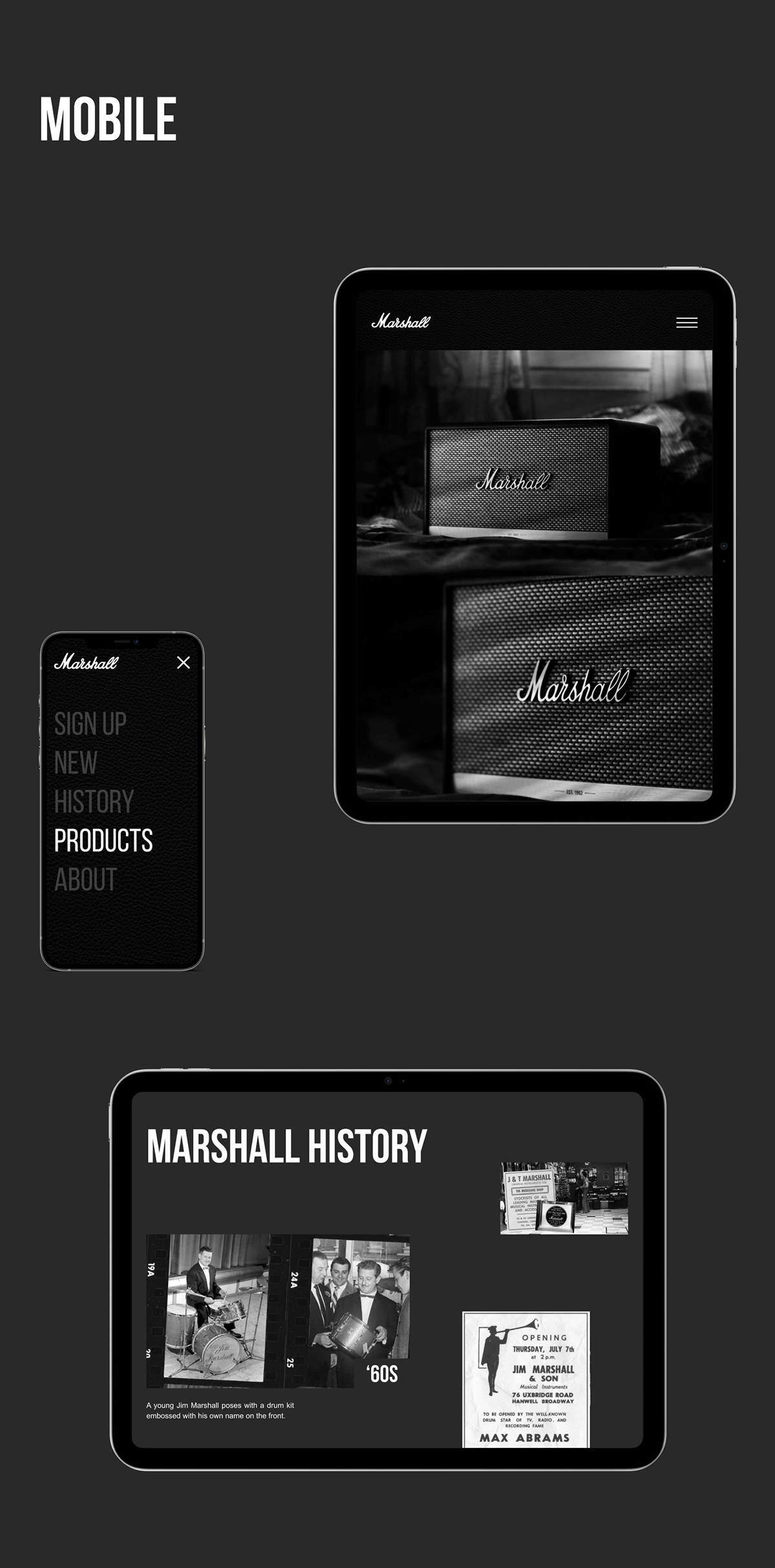 Landing page | Marshall | UX/UI — Изображение №12 — Интерфейсы, Анимация на Dprofile