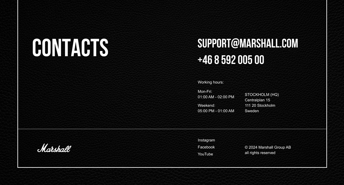 Landing page | Marshall | UX/UI — Изображение №10 — Интерфейсы, Анимация на Dprofile