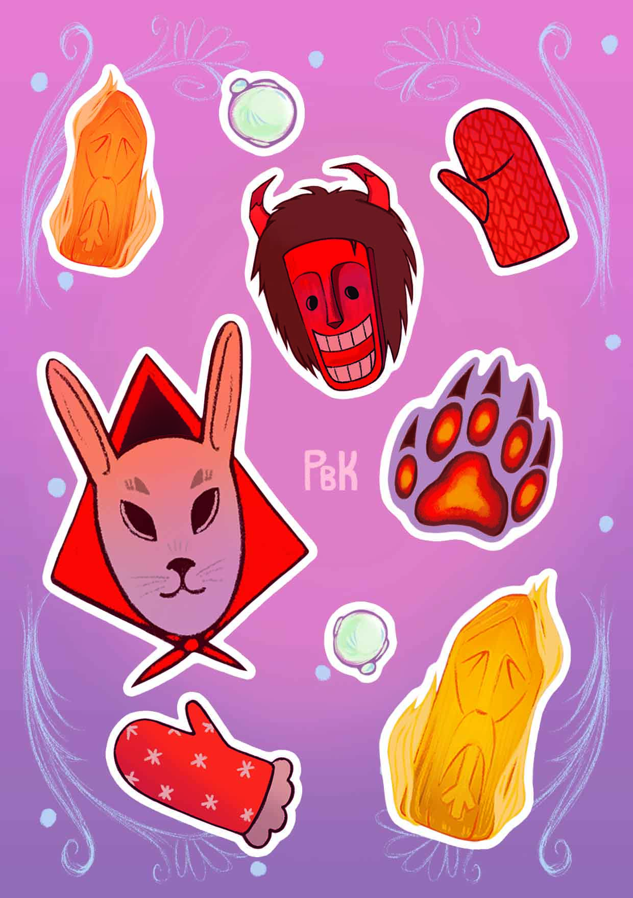 Карачун - открытки и стикерпаки — Изображение №2 — Брендинг, Иллюстрация на Dprofile