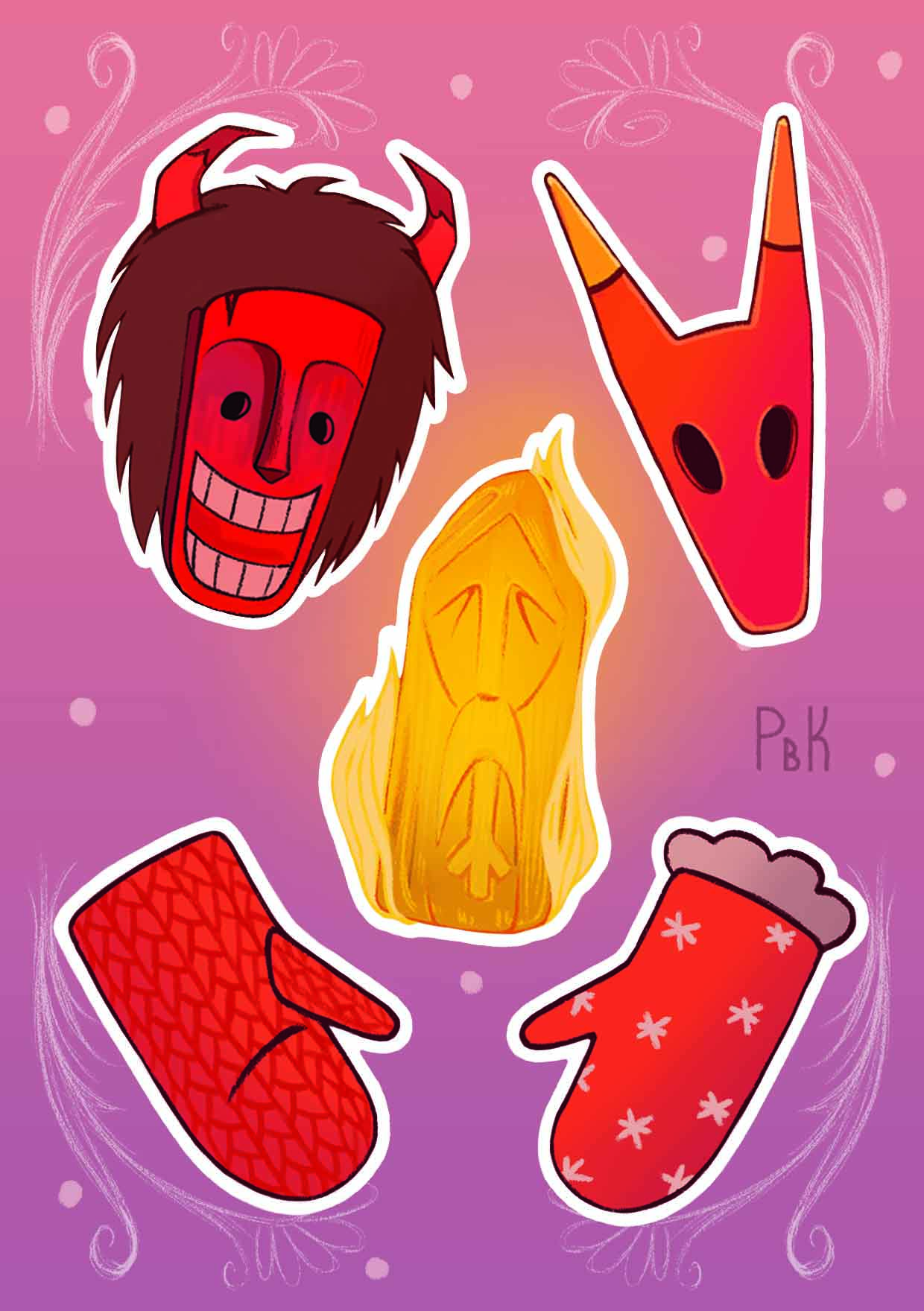 Карачун - открытки и стикерпаки — Изображение №3 — Брендинг, Иллюстрация на Dprofile