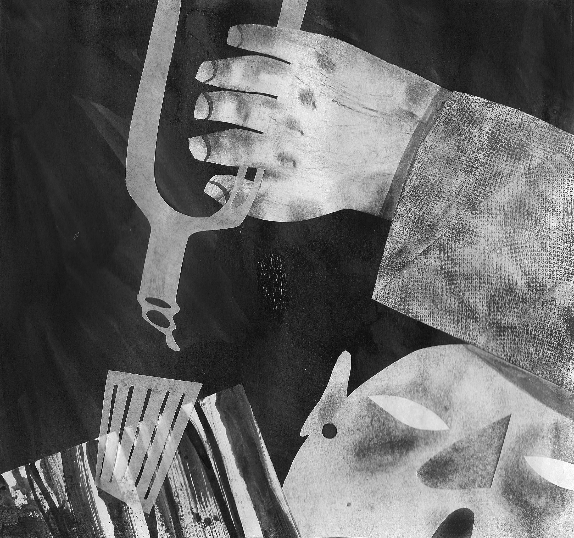 Вечерок. Серия черно-белых иллюстраций в технике коллаж. — Изображение №9 — Иллюстрация, Графика на Dprofile