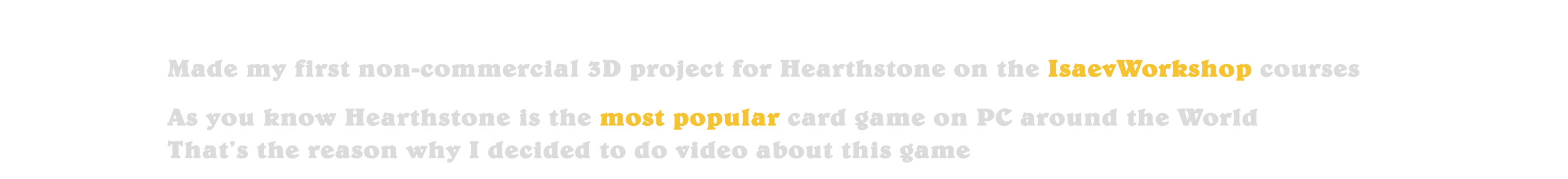 Hearhstone | Pyankincg — Изображение №1 — 3D, Анимация на Dprofile