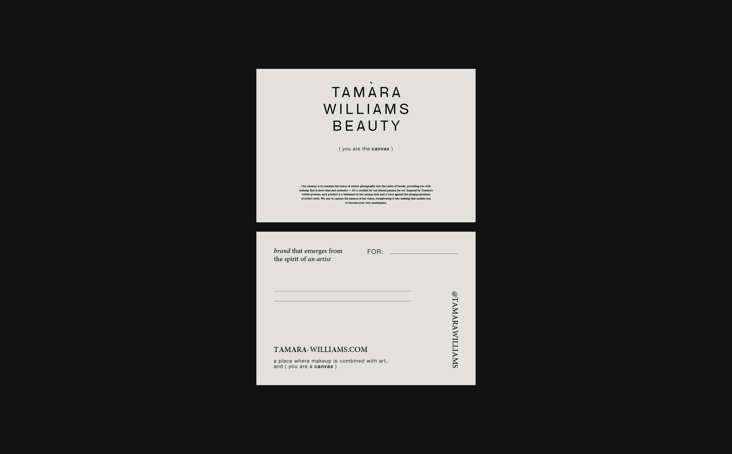 Tamara Williams Beauty — Изображение №4 — Брендинг на Dprofile