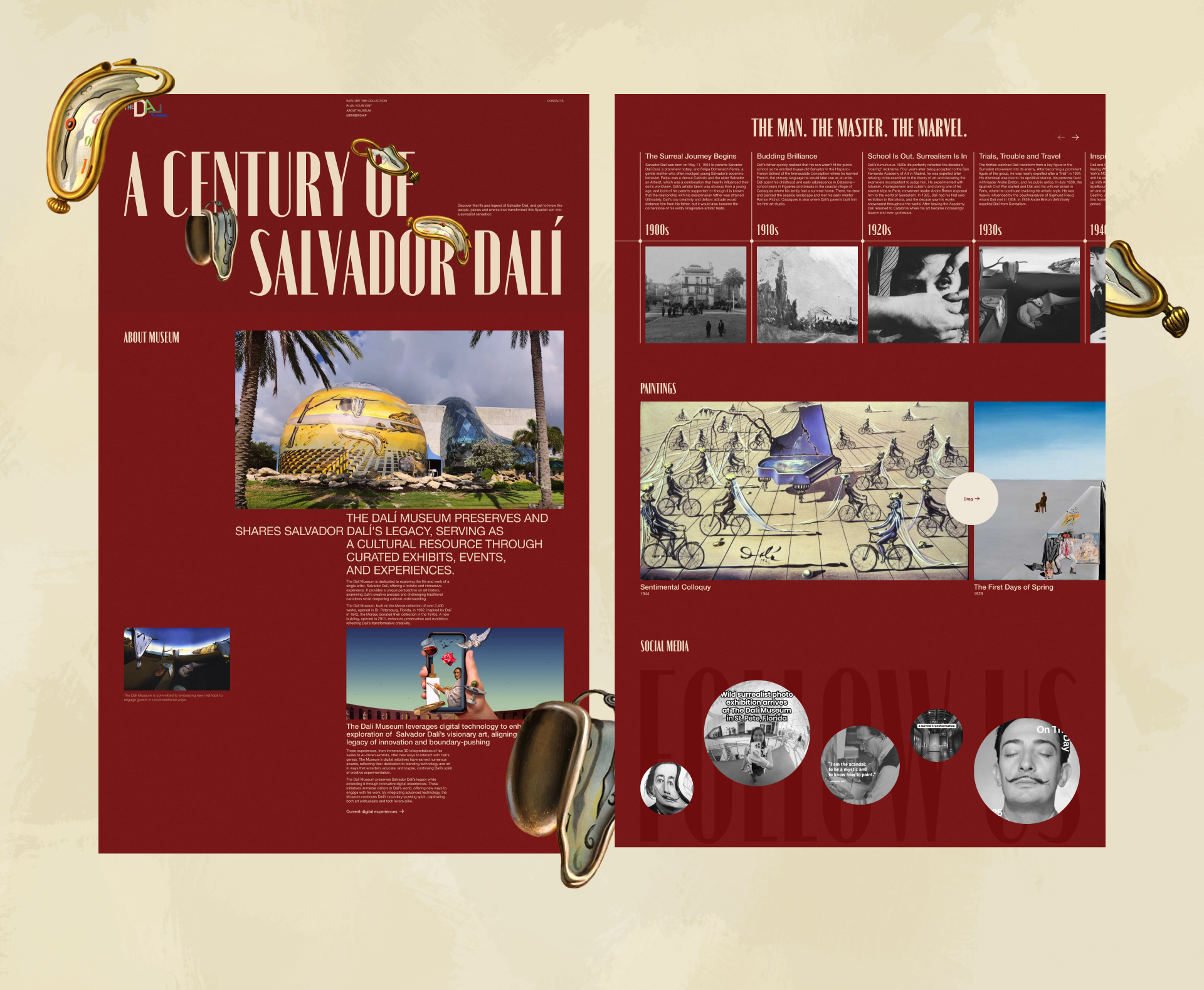 The Dali Museum | Corporate website redesign — Изображение №8 — Интерфейсы на Dprofile
