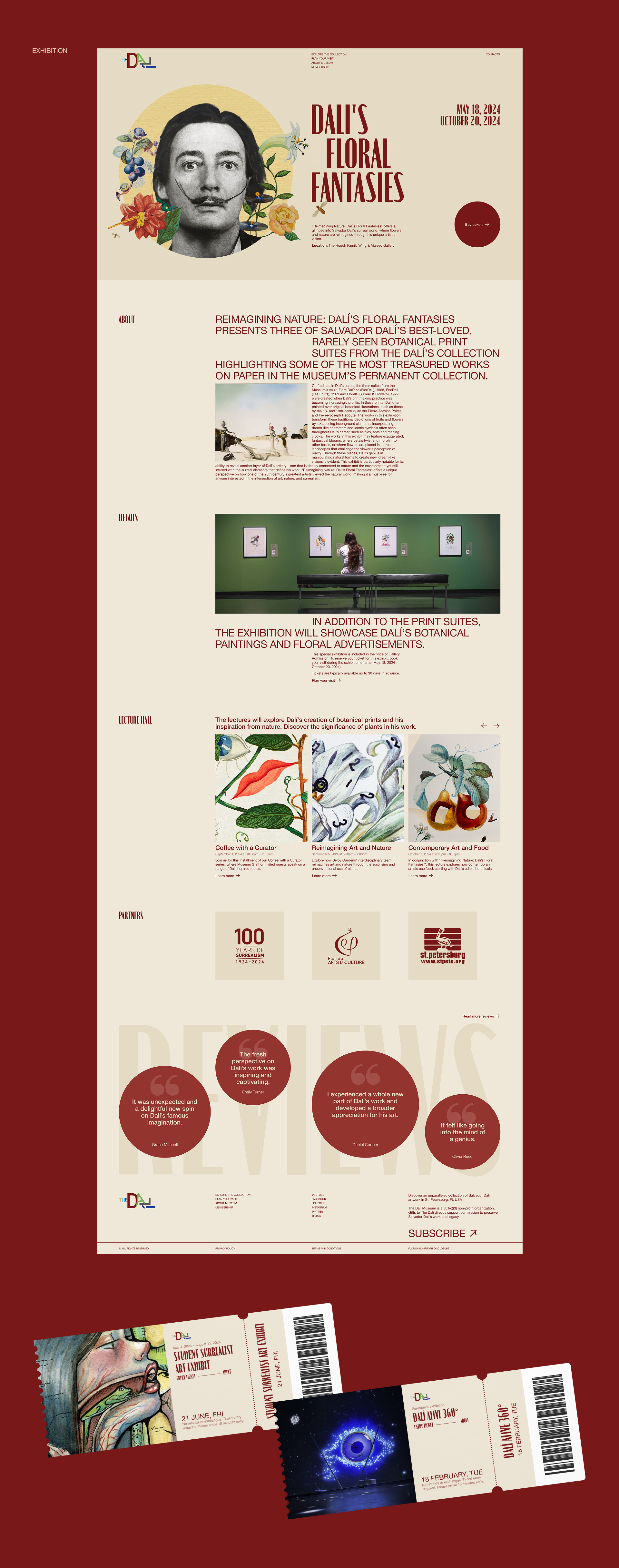 The Dali Museum | Corporate website redesign — Изображение №7 — Интерфейсы на Dprofile