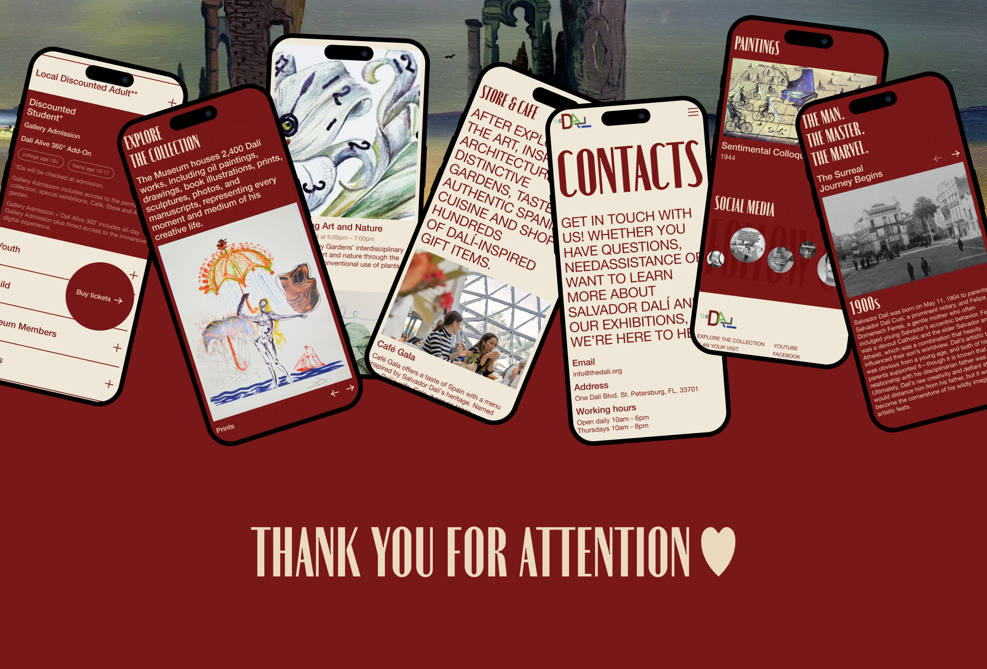 The Dali Museum | Corporate website redesign — Изображение №9 — Интерфейсы на Dprofile