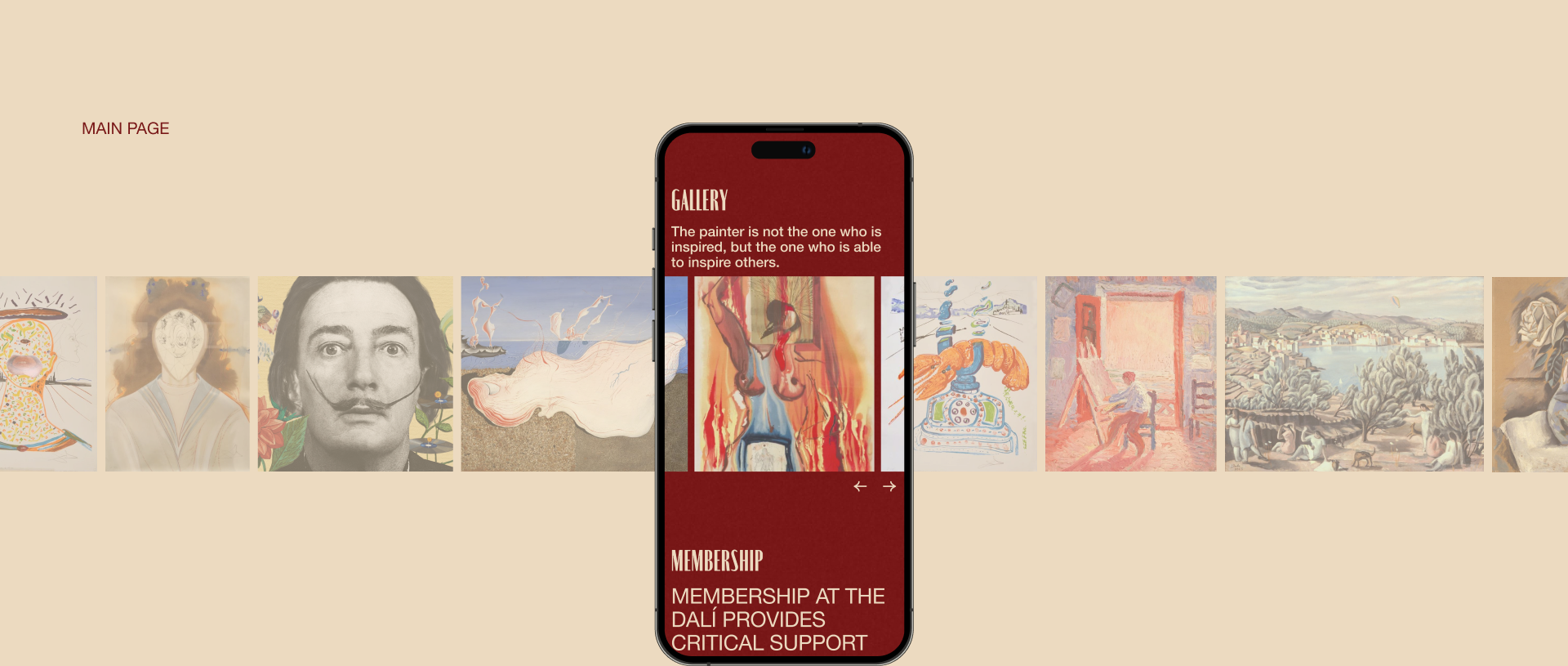 The Dali Museum | Corporate website redesign — Изображение №4 — Интерфейсы на Dprofile