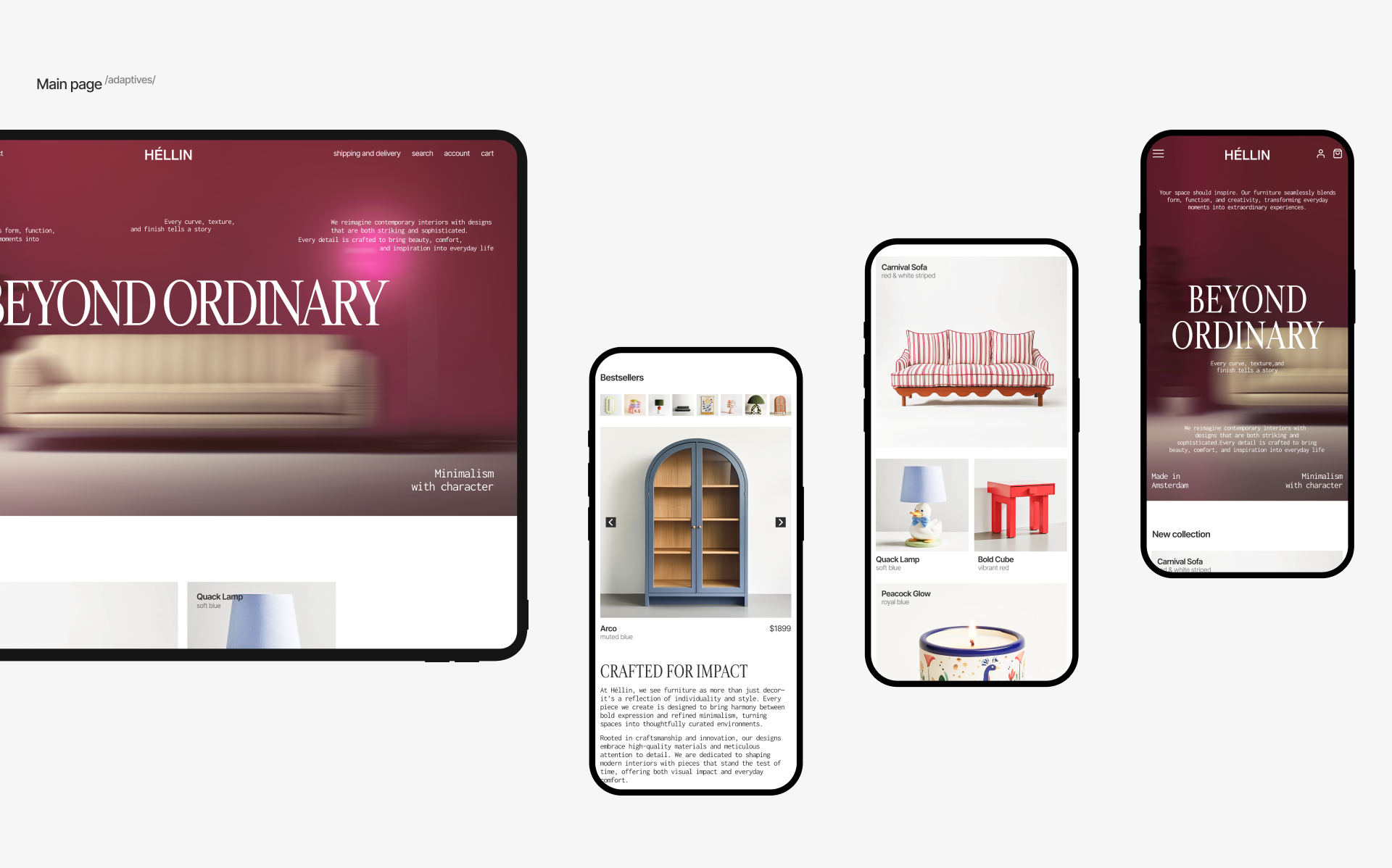 Héllin | E-Commerce Design Concept — Изображение №2 — Интерфейсы на Dprofile