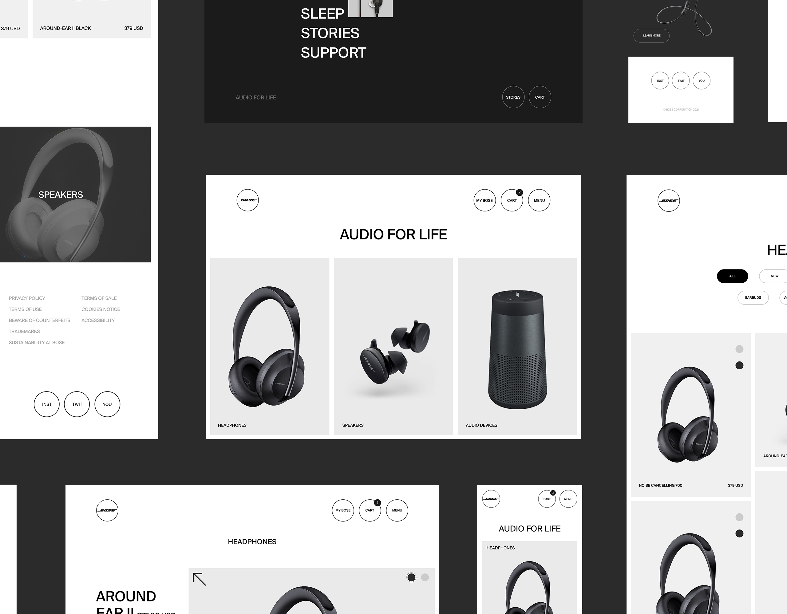 BOSE — Изображение №25 — Интерфейсы, Брендинг, Графика на Dprofile