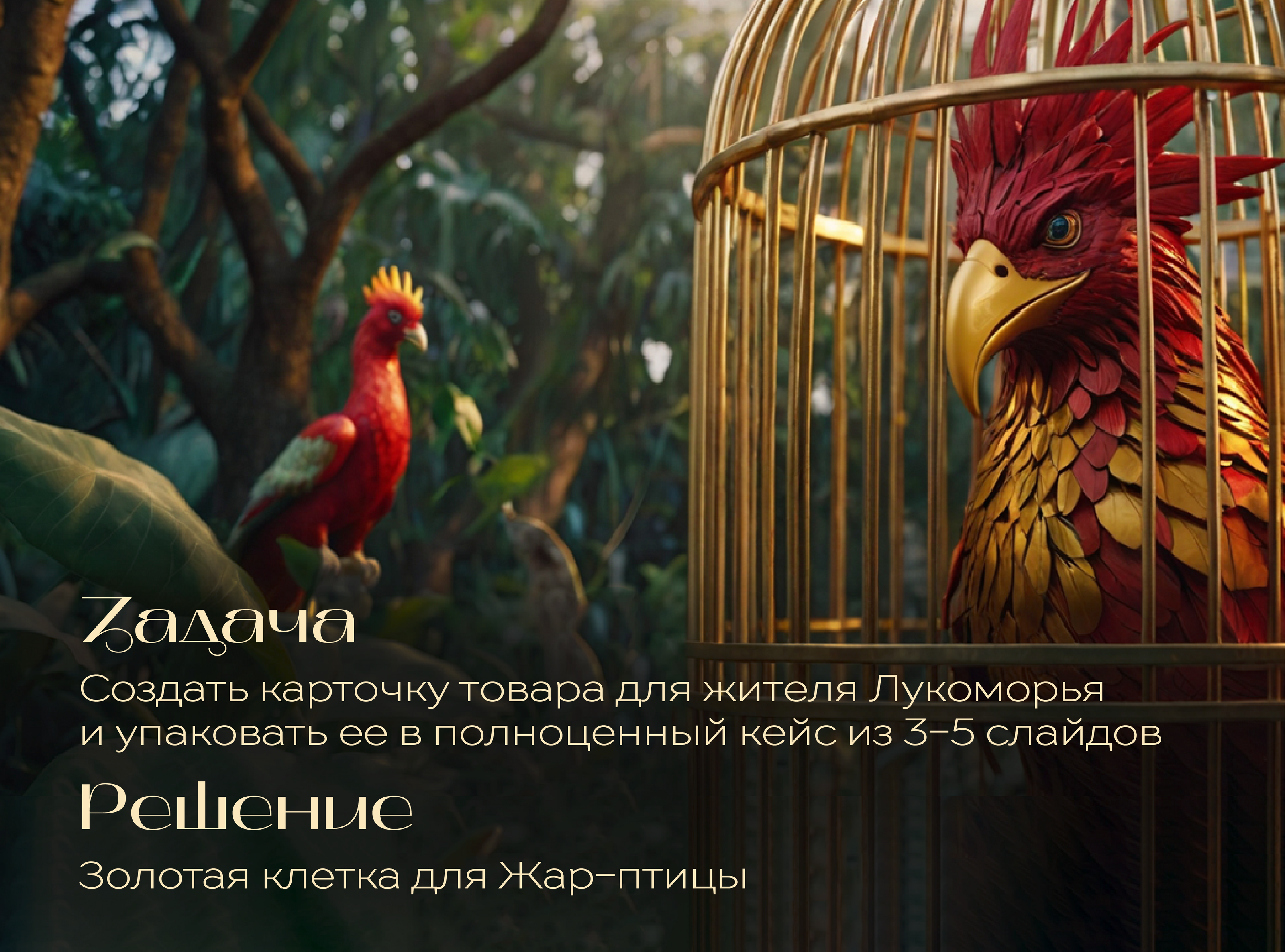 Дизайн карточки товара "Золотая клетка Жар-птицы" — Изображение №2 — Графика, Маркетинг на Dprofile