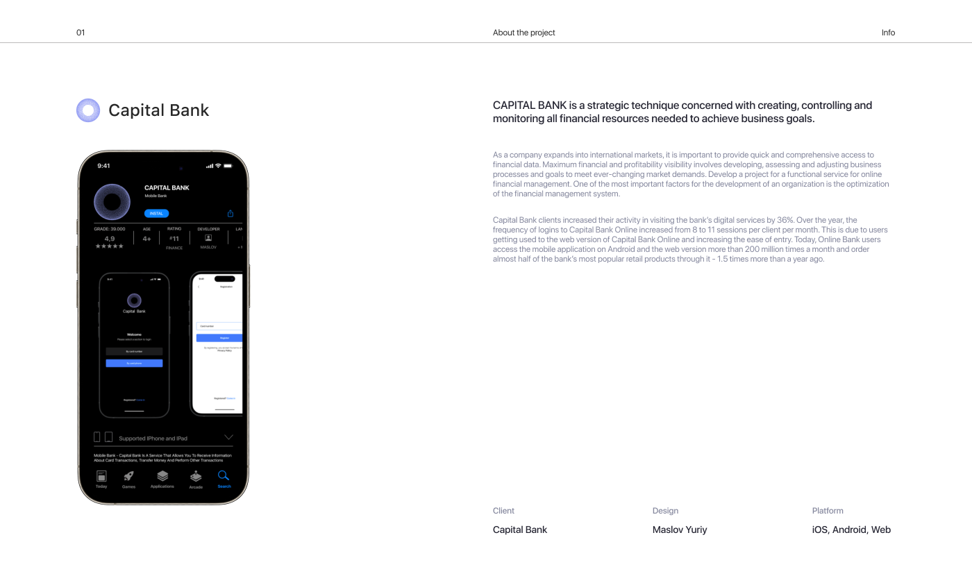 Bank applicaion – UX UI Design — Изображение №2 — Интерфейсы на Dprofile