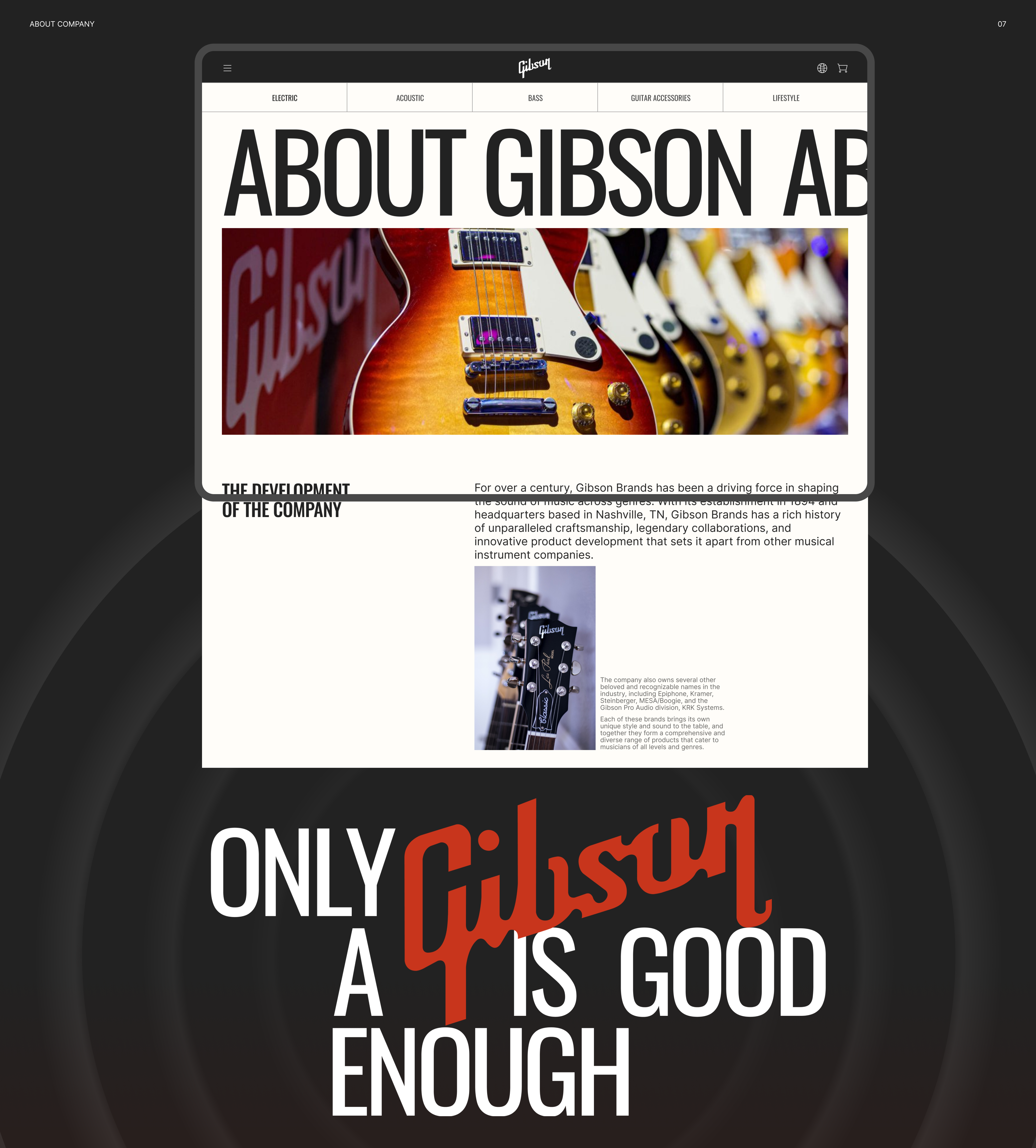 Gibson | E-commerce website redisign — Изображение №9 — Интерфейсы, Брендинг на Dprofile