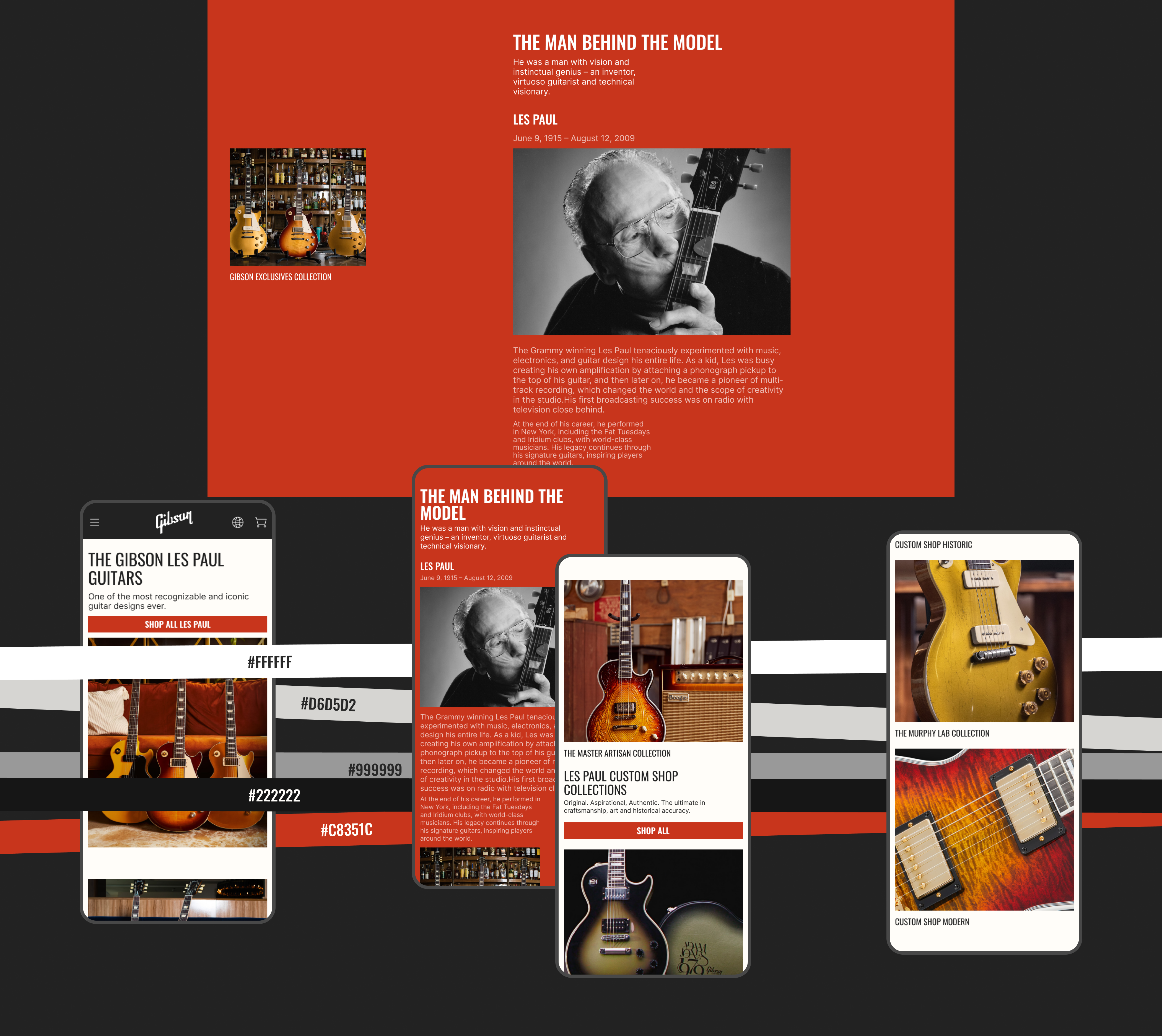 Gibson | E-commerce website redisign — Изображение №8 — Интерфейсы, Брендинг на Dprofile