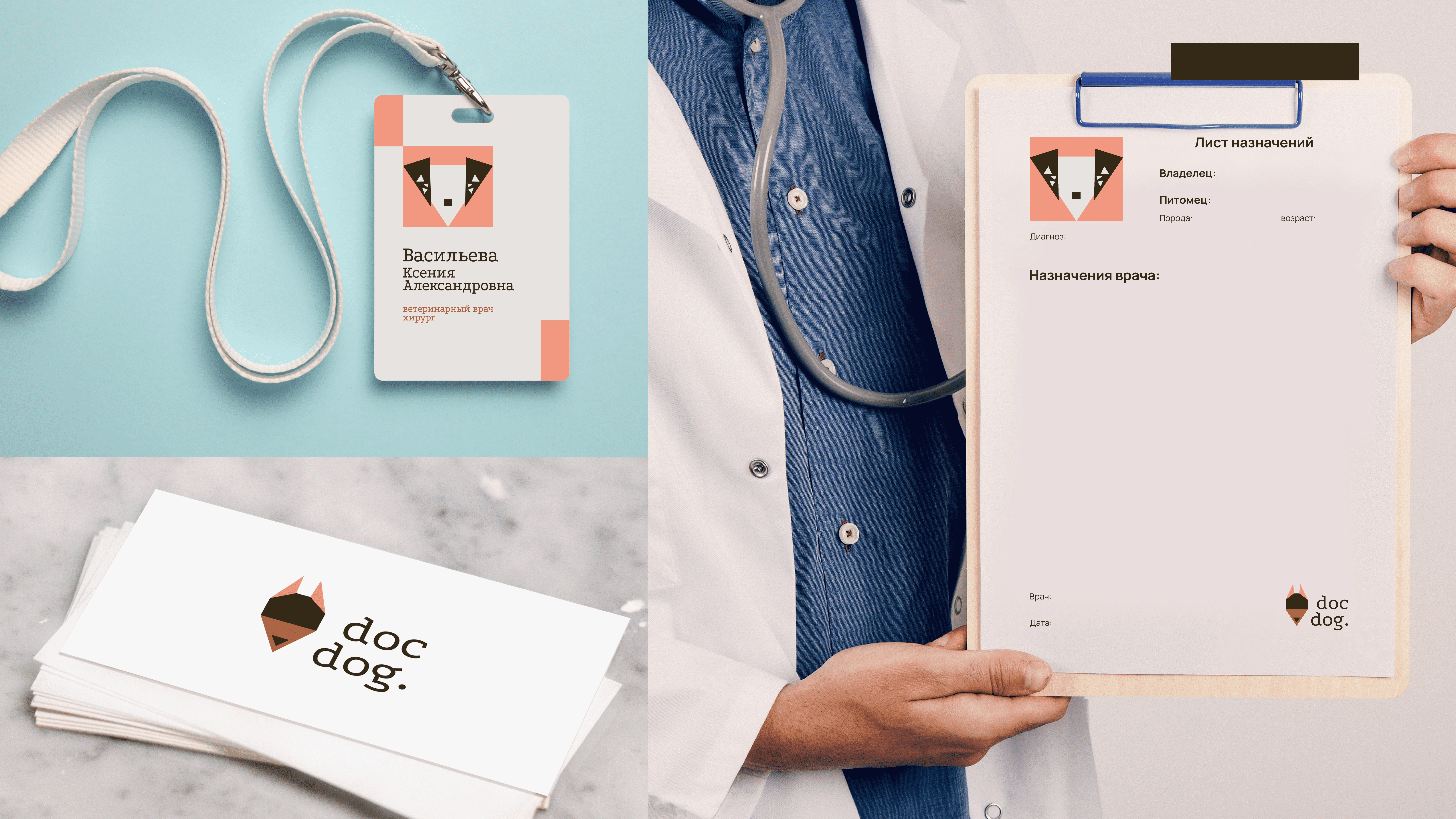 Docdog. Логотип для ветеринарной клиники. — Изображение №8 — Брендинг, Графика на Dprofile