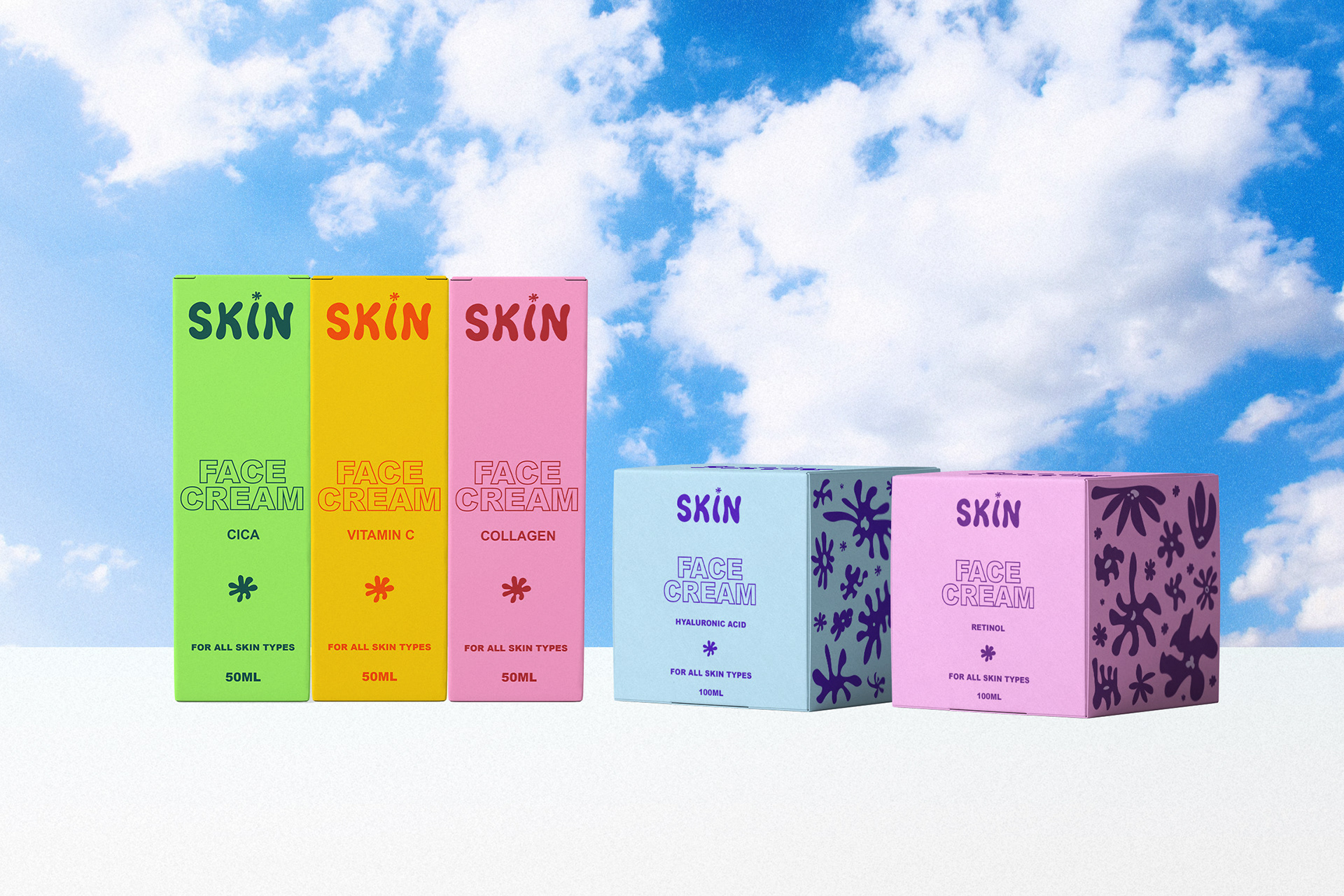 Косметический бренд ухода за кожей SKIN — Изображение №1 — Брендинг, Иллюстрация на Dprofile