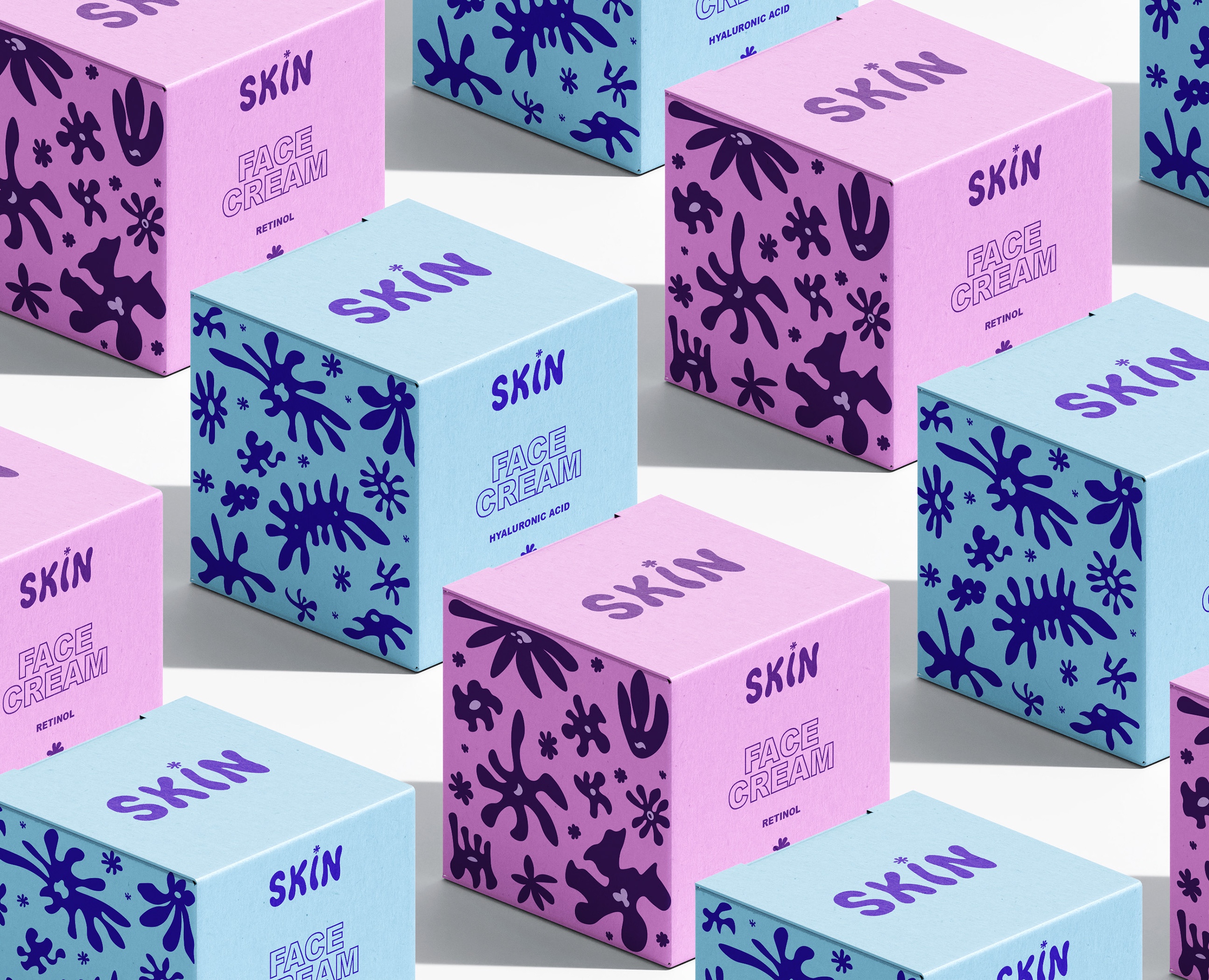 Косметический бренд ухода за кожей SKIN — Брендинг, Иллюстрация на Dprofile