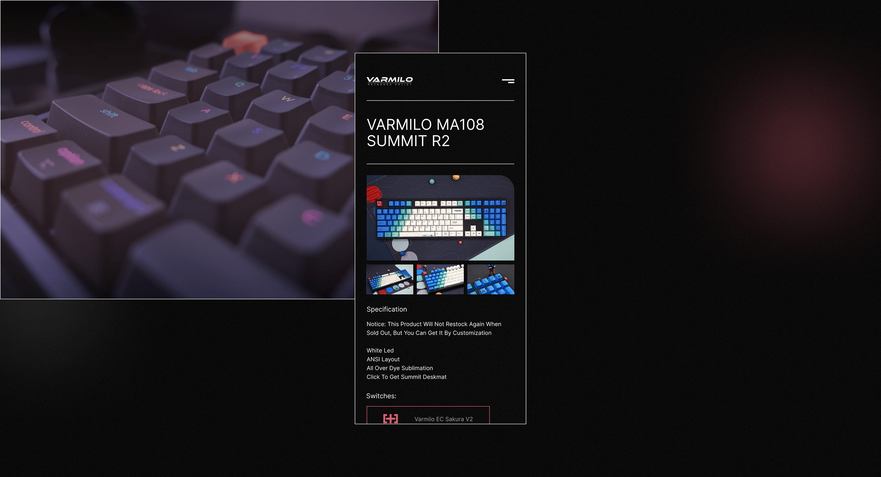 Varmilo project — Изображение №16 — Интерфейсы, Графика на Dprofile