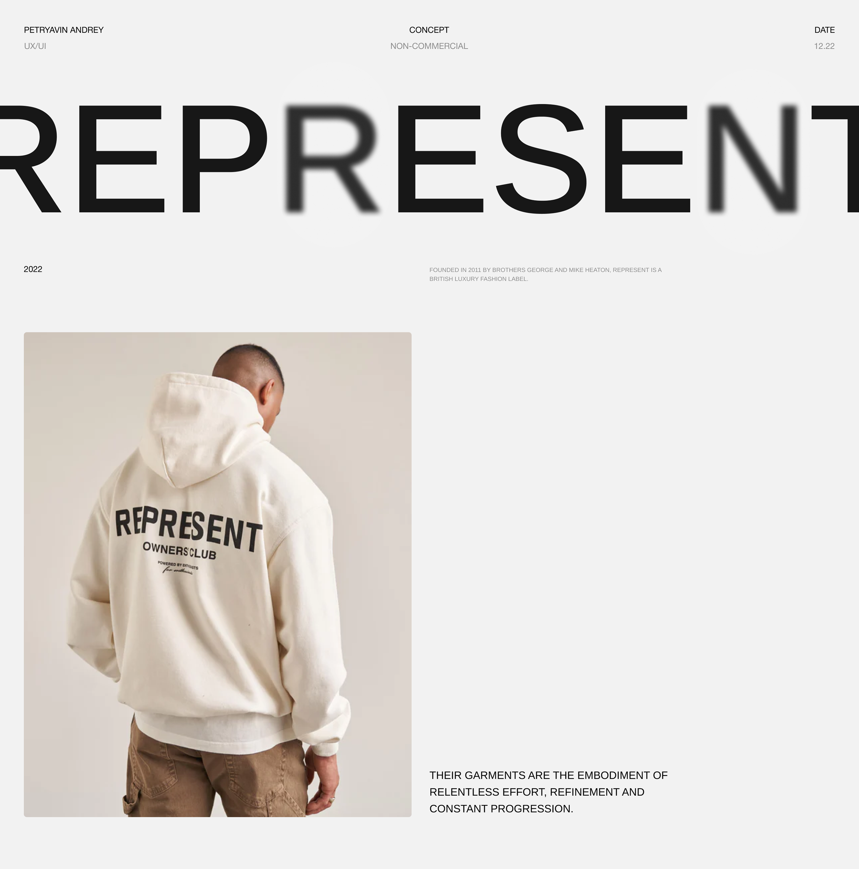 Represent clothing — Изображение №1 — Интерфейсы, Графика на Dprofile