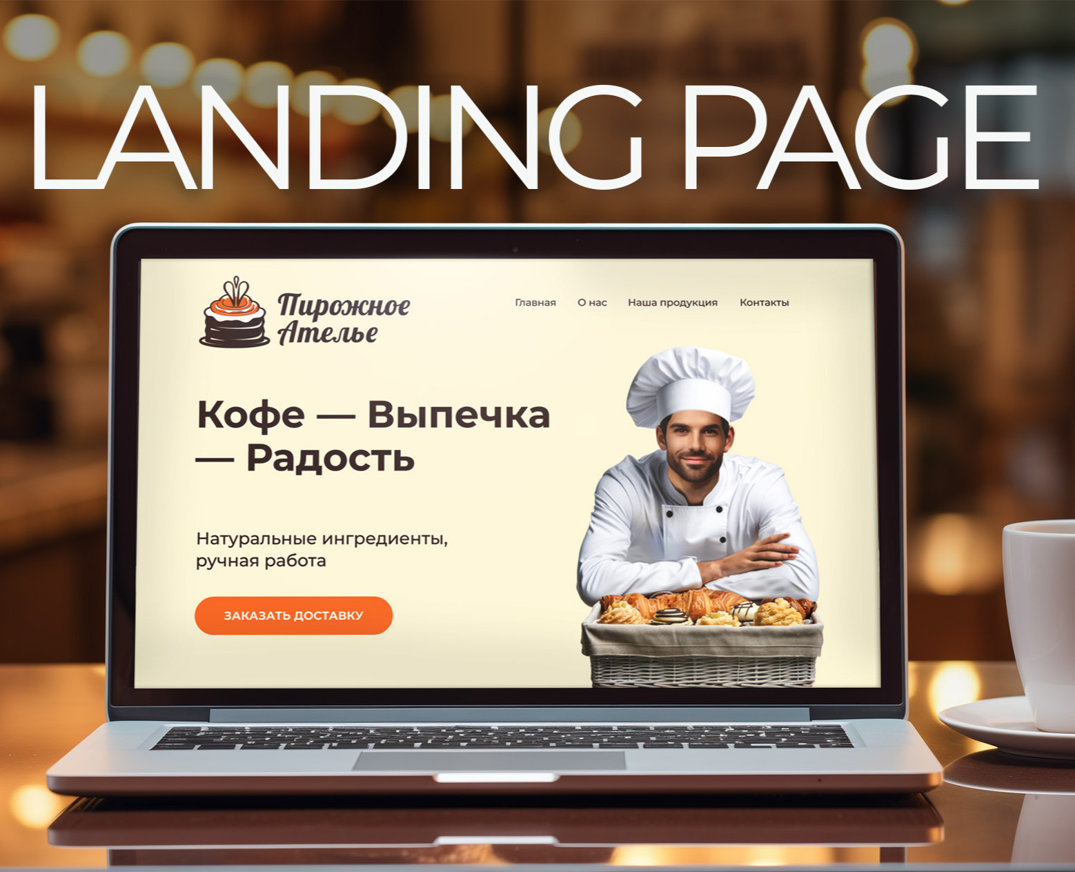 Лендинг для пекарни — Интерфейсы, Брендинг на Dprofile