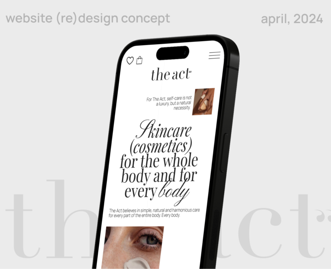 the act redesign concept // online beauty store на Dprofile