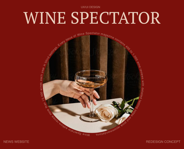 Wine Spectator - Redesign concept | News website — Интерфейсы на Dprofile