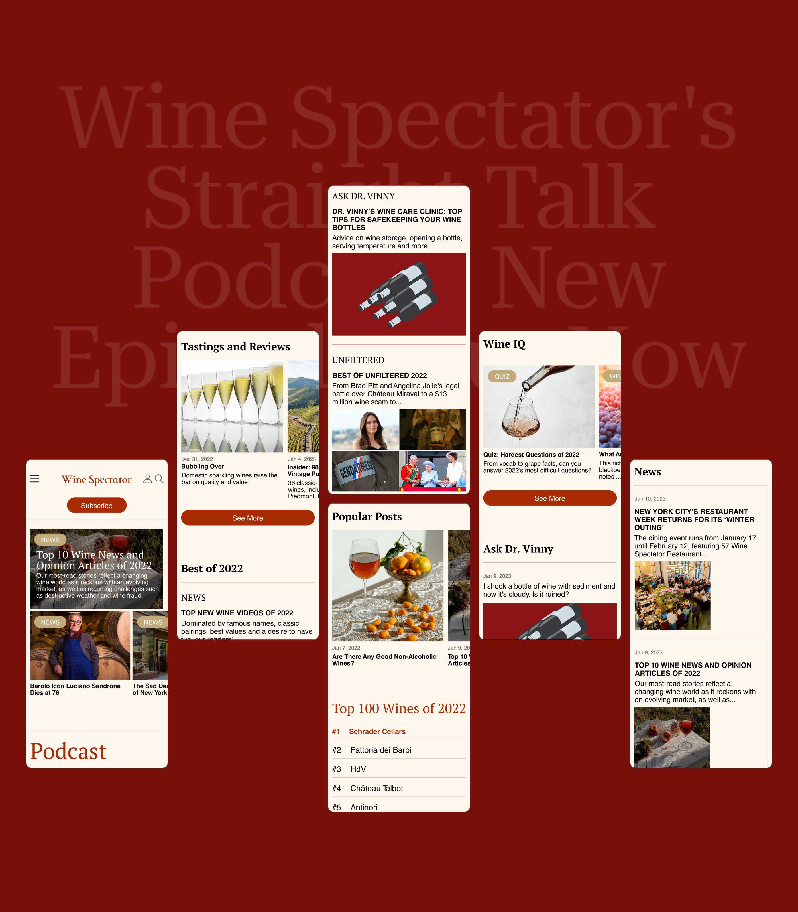 Wine Spectator - Redesign concept | News website — Изображение №3 — Интерфейсы на Dprofile