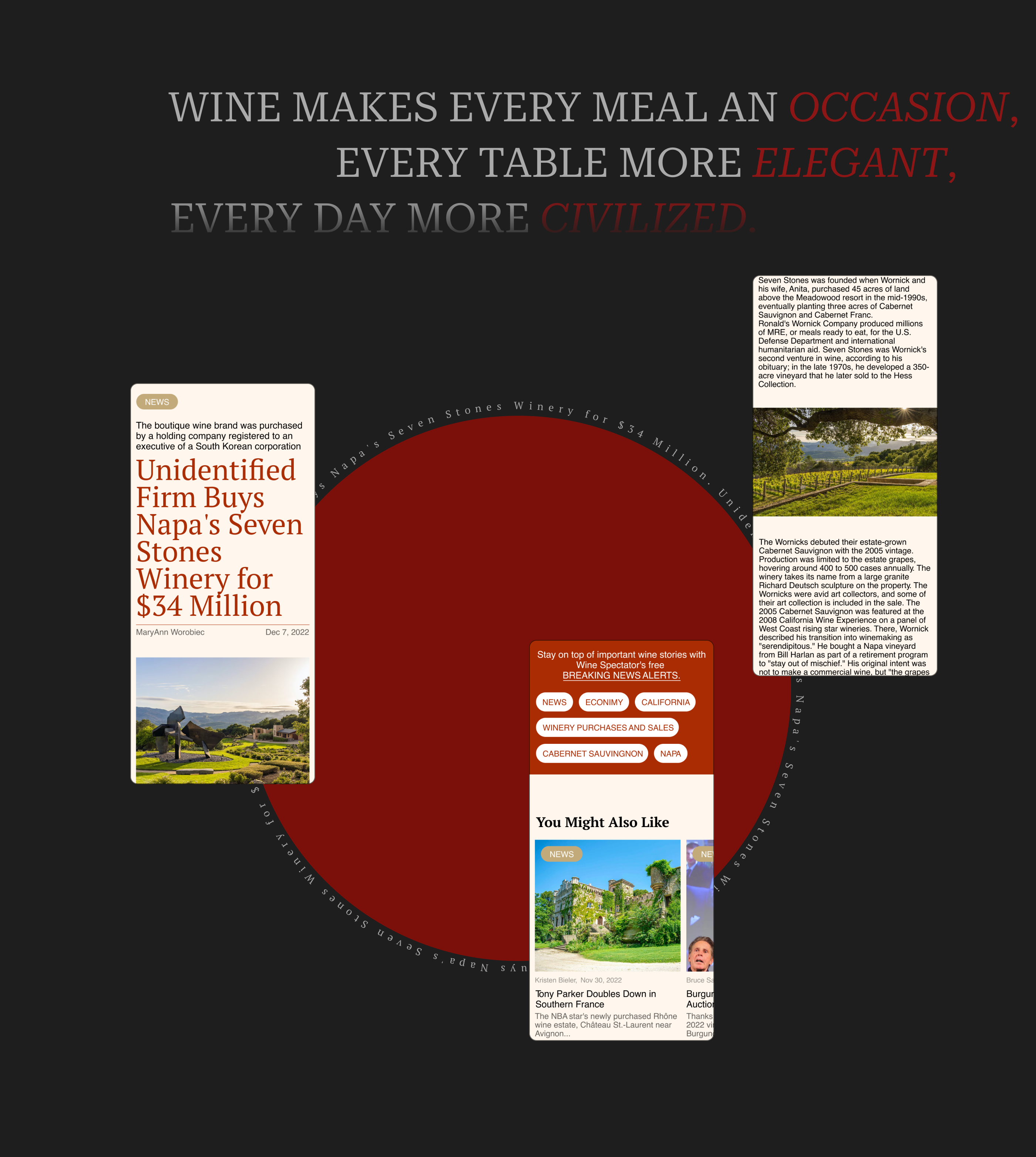 Wine Spectator - Redesign concept | News website — Изображение №8 — Интерфейсы на Dprofile