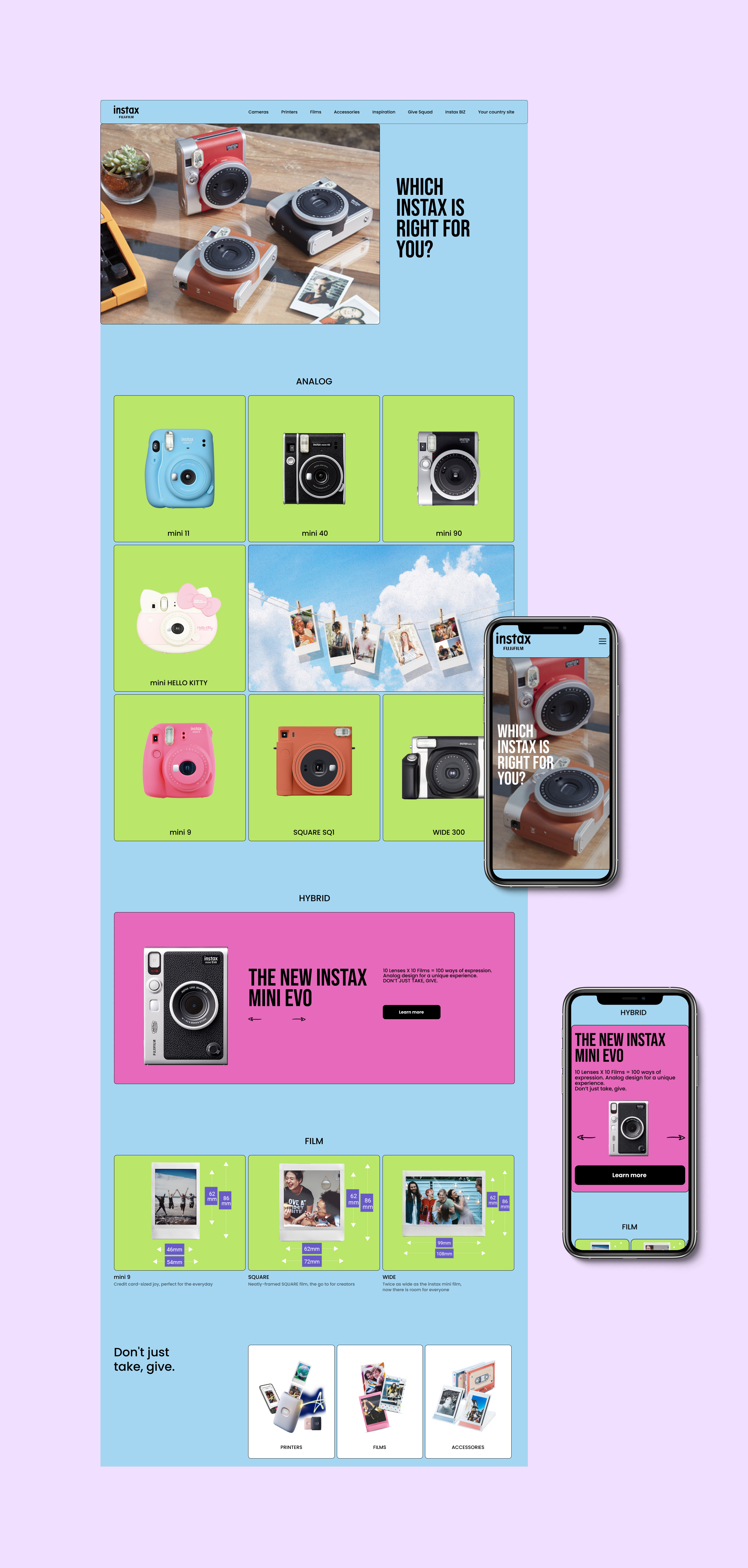 INSTAX - Redesign concept | Corporate website — Изображение №6 — Интерфейсы на Dprofile