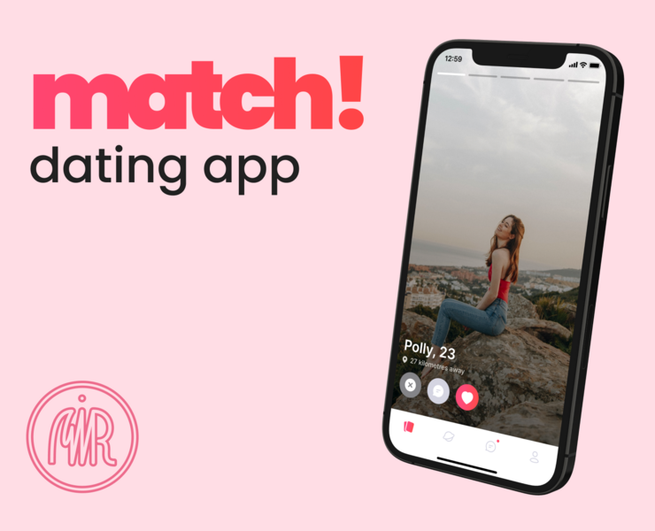 Match! - Dating App Concept — Интерфейсы, Брендинг на Dprofile