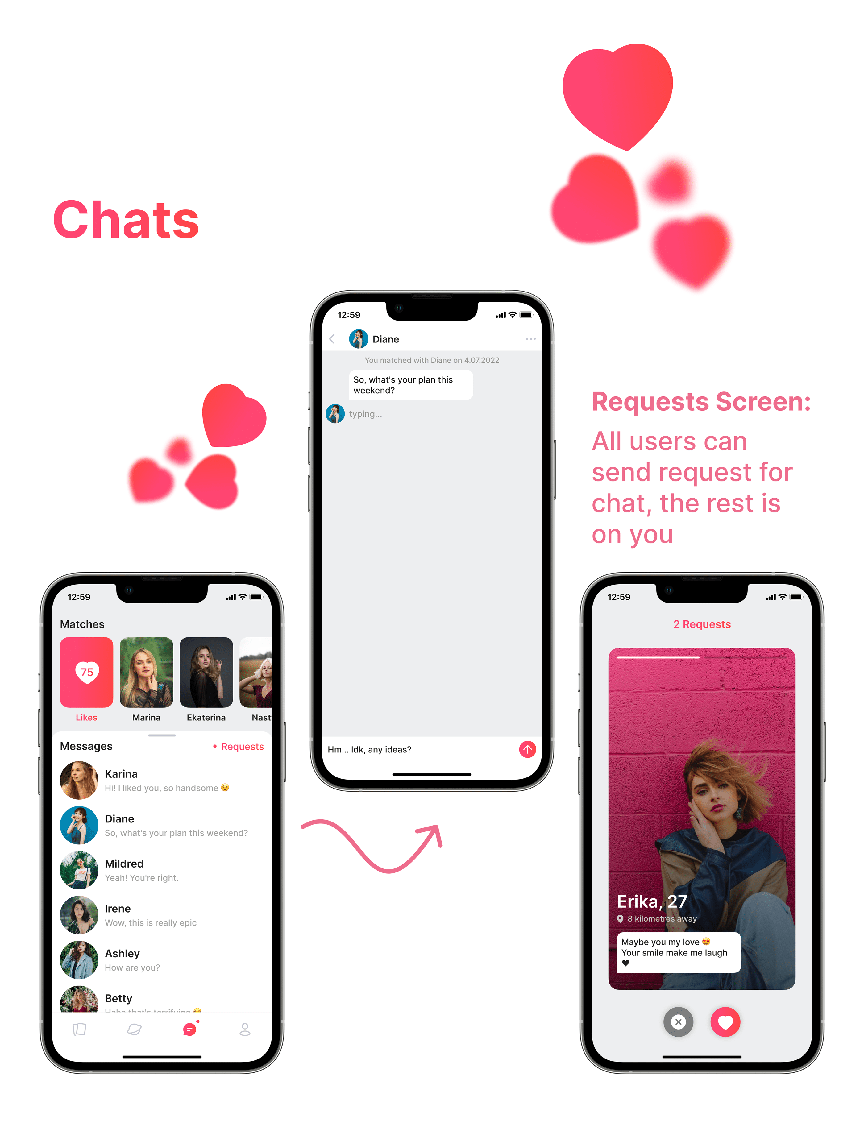 Match! - Dating App Concept — Изображение №7 — Интерфейсы, Брендинг на Dprofile